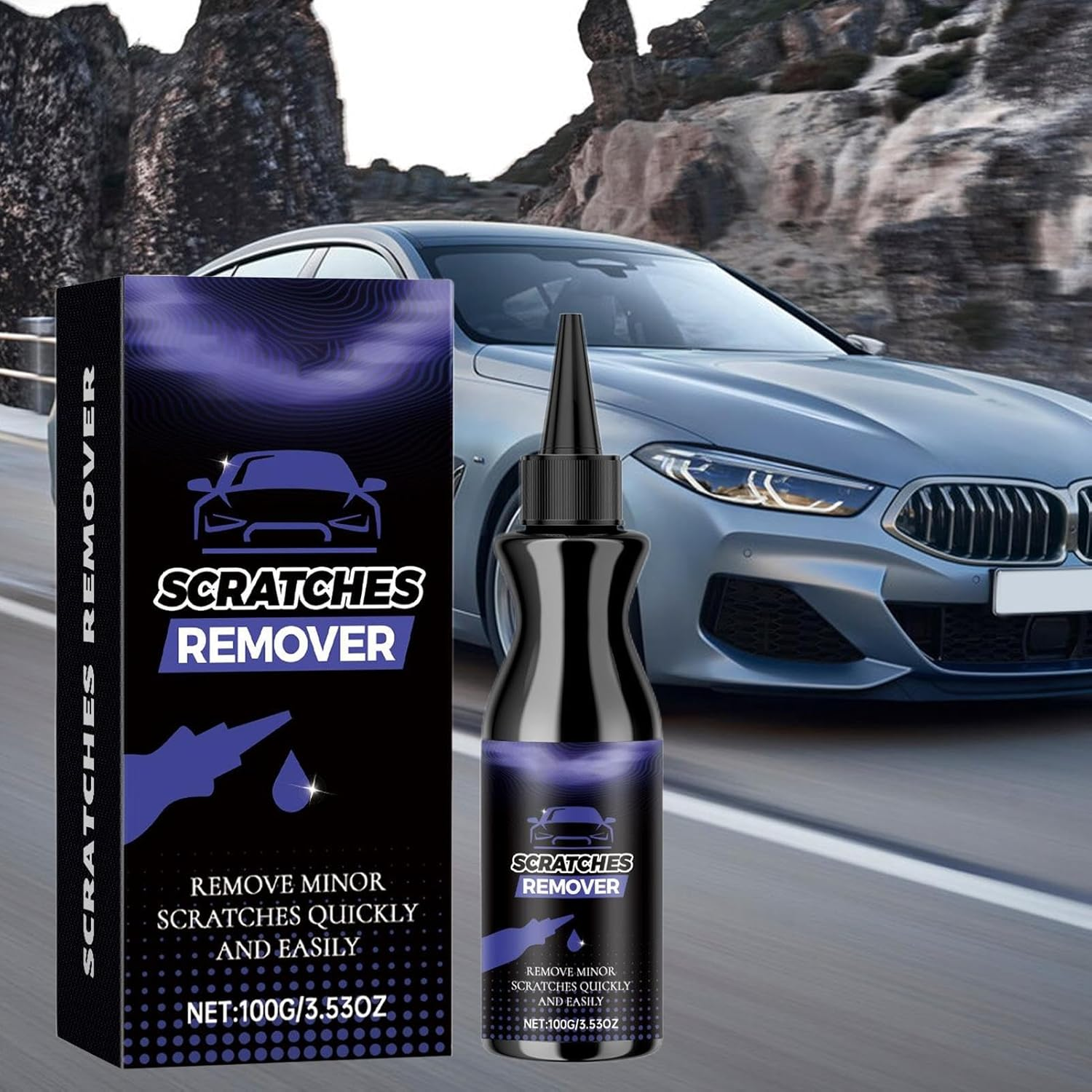 Car Scratch Remover | Automotive Paint Polishing Product,Auto Scratch Repair Agent | for Truck Enthusiasts Detailers Fleet Managers RV SUV Sedan Door Bumper image number 3