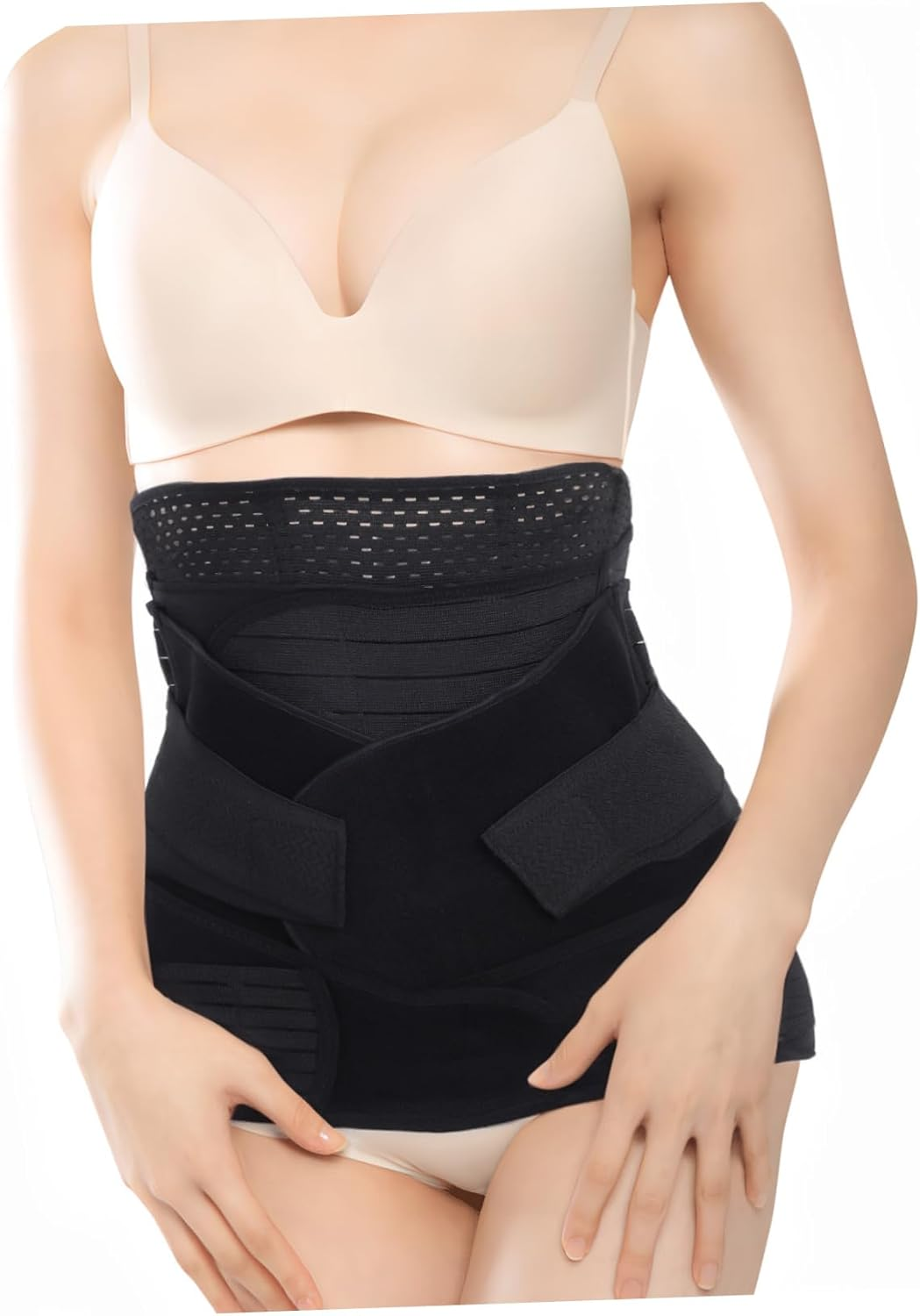 Milisten Postpartum Belly Band for Waist Trimmer Supports Abdominal Binder for Mothers Comfortable Compression for Post Birth image number 4