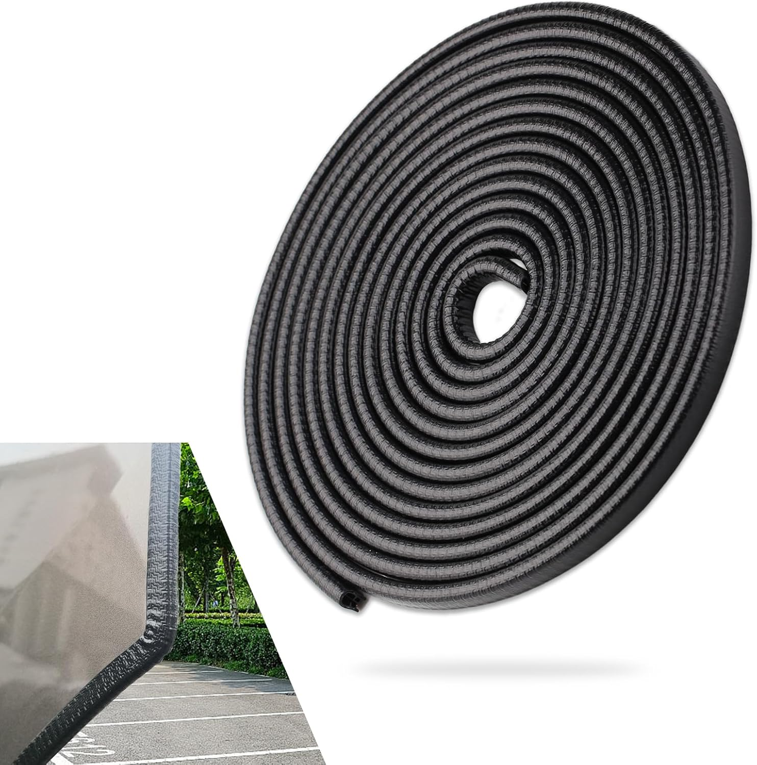 16.4 Ft Car Door Protector Edge Guards Seal, No Scratches Door Edge Guard, Durability No-Adhesive Rubber Edge Trim, Protect against Bumps Car Accessories, Suitable for Most Models image number 1