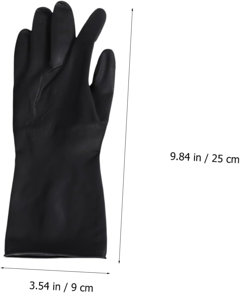 IWOWHERO 2 Pairs Hair Salon Gloves Hair Styling Gloves Accessories Hair Dyeing Gloves with Particles Hairdressing Supplies Reusable Anti-Skid Hair Color Gloves Hand Guard Shampoo image number 4