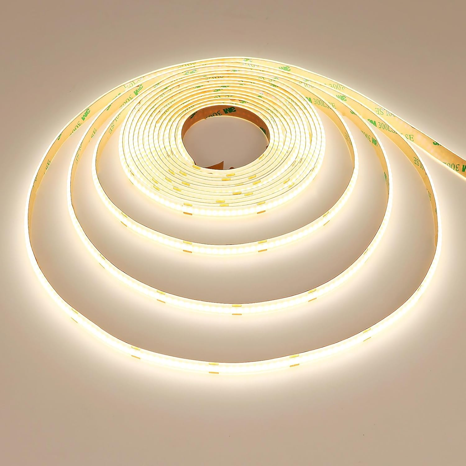 GOMING COB LED Strip 12V Natural White 4000K Waterproof IP65 5M 11W/M CRI 93+ High Density Linear Luminescence 312LED/M LED Lights for Living Room Bedroom and More(No Power) image number 2