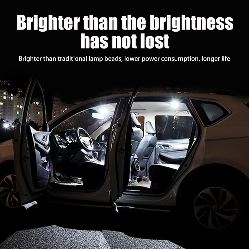 Car LED Interior Light Bulb,Kiwinvou 12V 3W Universal Canbus Error Free LED Bulbs Kit,Car Led Interior Light Replacement Bulbs,Pack of 23,White image number 6