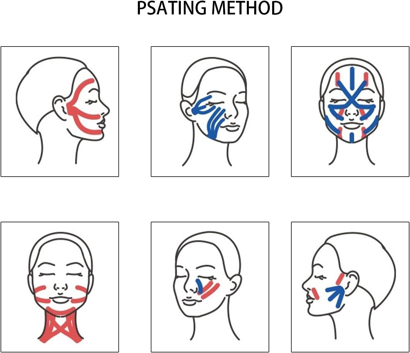 2 Rolls Face Tape Facial Myofascial Lift Tape anti Wrinkle Patches Face Toning Belts Freeze Stickers Neck Lift Tape for Firming and Tightening Skin（2.5Cm*5M&3.8Cm*5M）