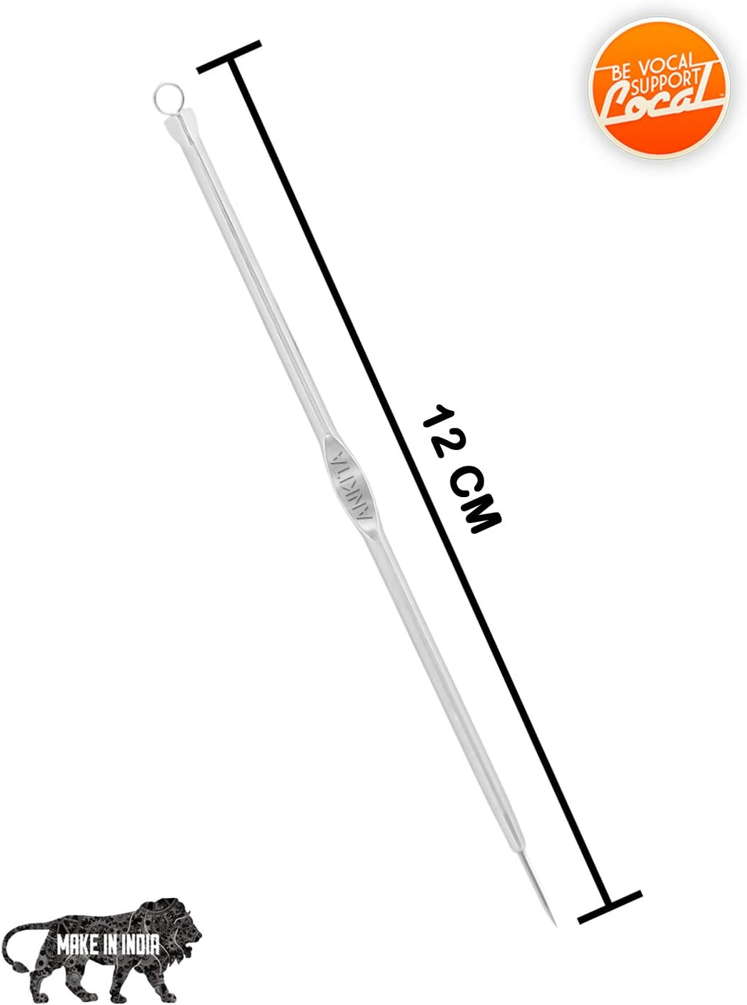 Ankita Blackhead Remover|Acne Treatment|Pimple Popper|Face Skin Care Kit|Professional Comedone Blemish|Zit|Whitehead Scar Extractor|Surgical Grade Stainless Steel Tools- round (Blackhead Pin Pointed)