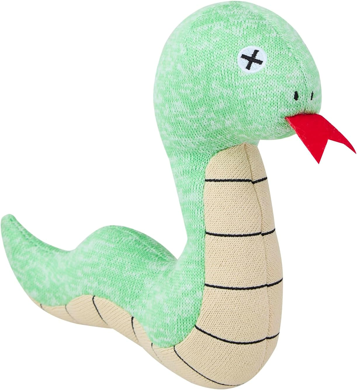 FAD Dog Toy Zodiac Plush Toy Snake, Green, Slim, Small, PTFA020051 image number 1