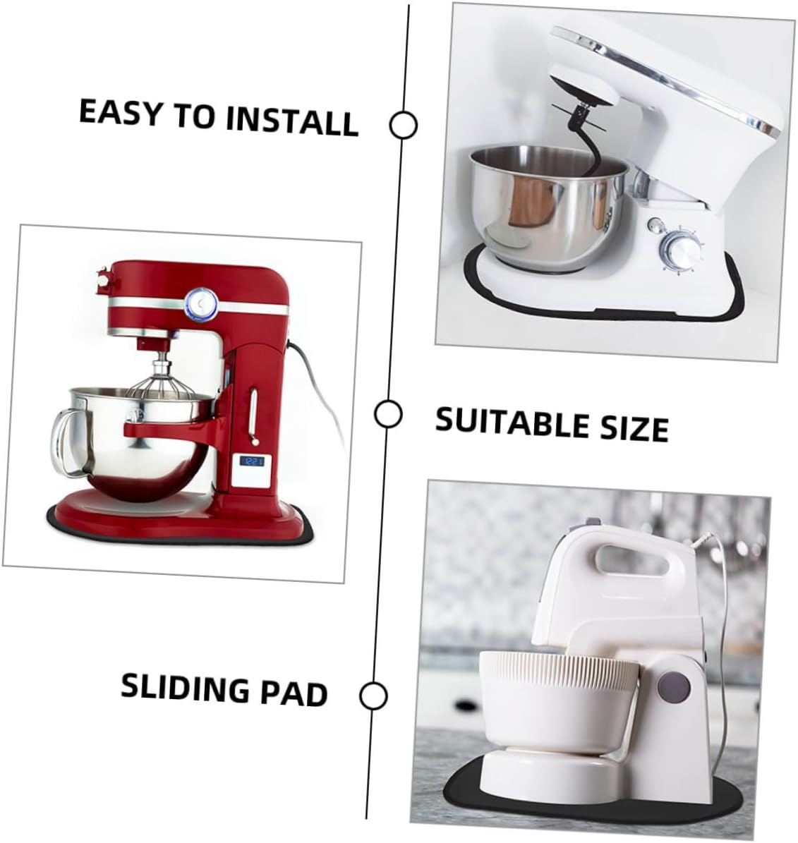 2Pcs Slip Mats for Mixer Sliding Tray Kitchen Appliance Sliders Non-Slip Mixers for Kitchen image number 4