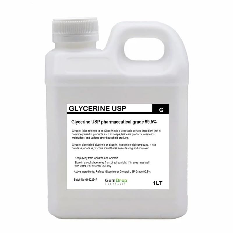 Glycerine Refined USP 99.9% Glycerol Pharmaceutical Grade Palm Oil Free - 1LT image number 2