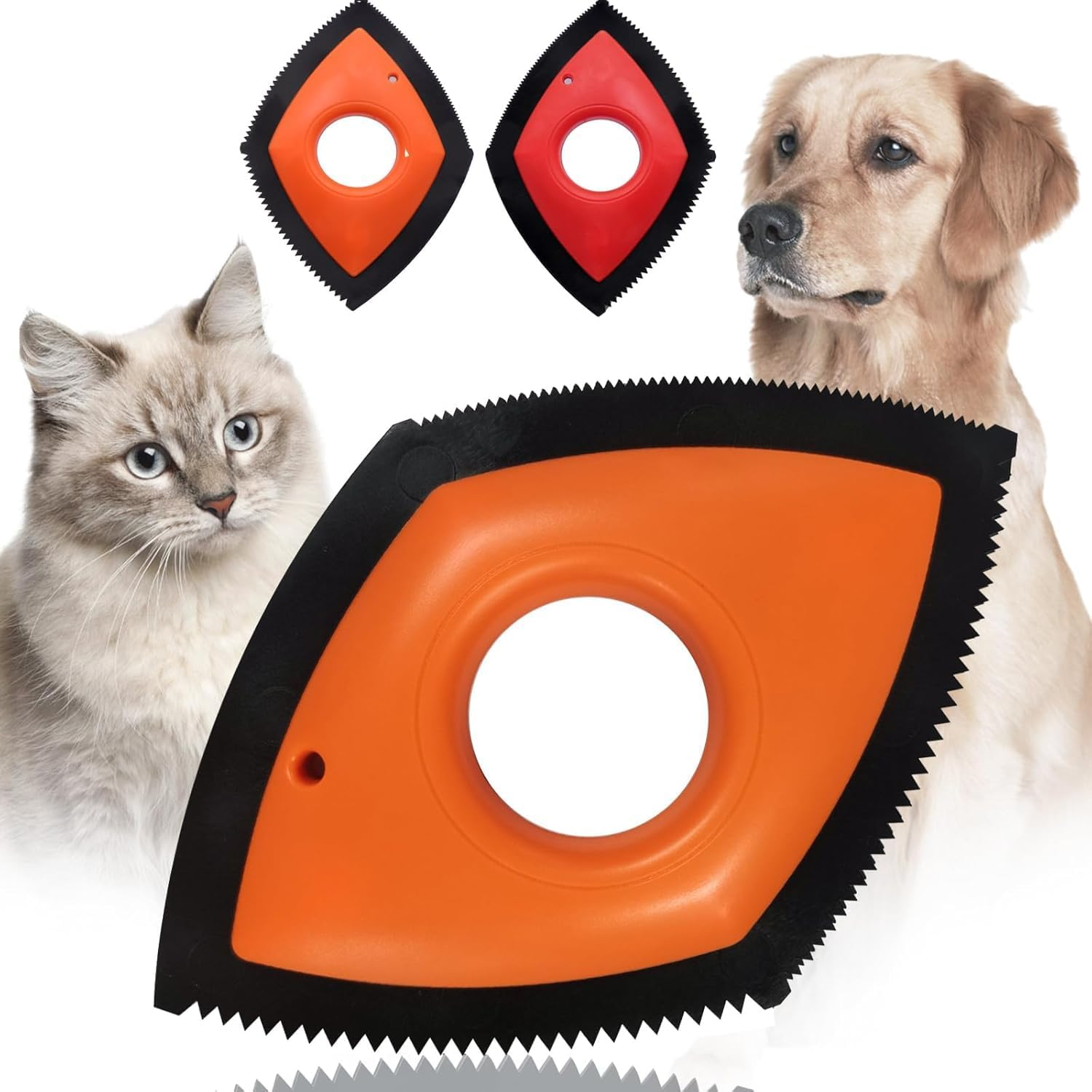 Triangle Edge Pet Hair Remover Dog Hair Removal Brush, 2Pcs Triangle Edge Pet Hair Remover Brush,Triangle Edge Pet Hair Remover Dog Hair Remover Brush,Triangle Edge Pet Hair Remover Brush for Dog Cat image number 1
