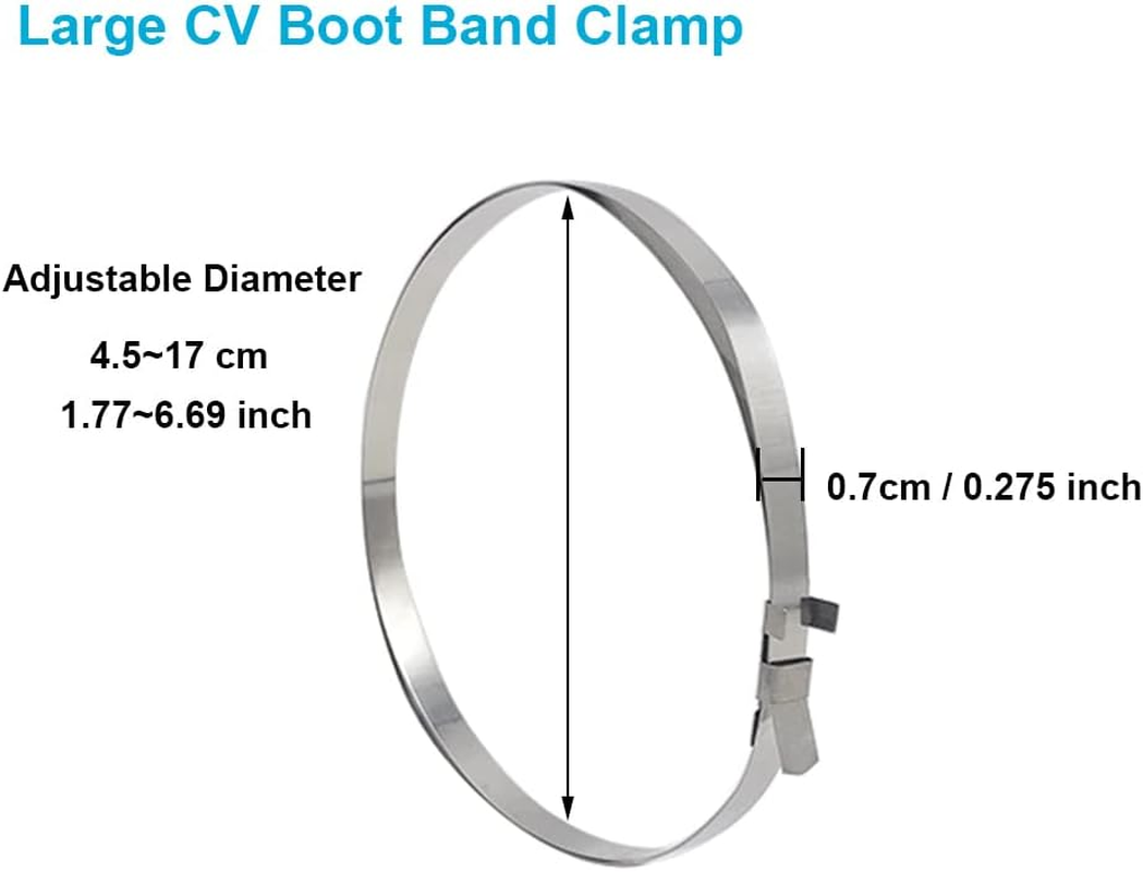 Drive Shaft CV Boot Band Clamps - Axle Boot Clamps Universal Adjustable Stainless Steel CV Boot Clamp for CV Boots & Joints 24Pcs(12Pcs Large+ 12Pcs Small) image number 2