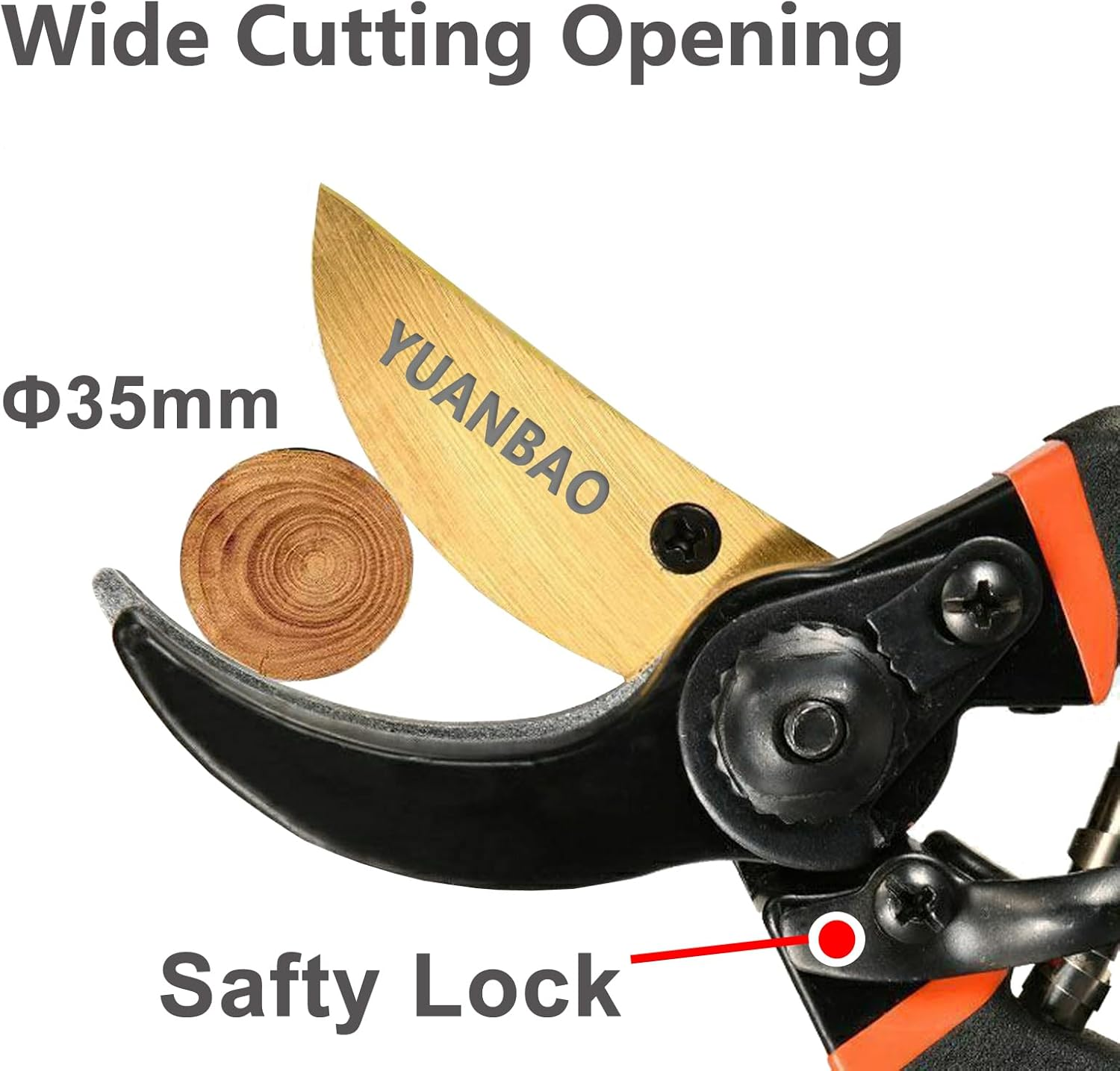 YUANBAO Professional Garden Pruning Kit GS-12, 8.5" Ultra Sharp Bypass Pruning Shear, 10" Long Blade Folding Saw, Garden Clipper, Garden Pruner, Gardening Scissor image number 4