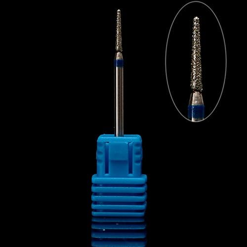 5Pcs Stainless Steel Nail Drill Bit Blue Cylinder Coated Carbide File Drill Bit Nail image number 1