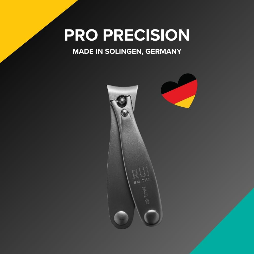 Rui Smiths Pro Precision Nail Clippers | Topinox Stainless Steel Manicure Pedicure Trimmer, Curved Cutting Edges, Travel Size, 6Cm Length | Made in Solingen, Germany image number 5