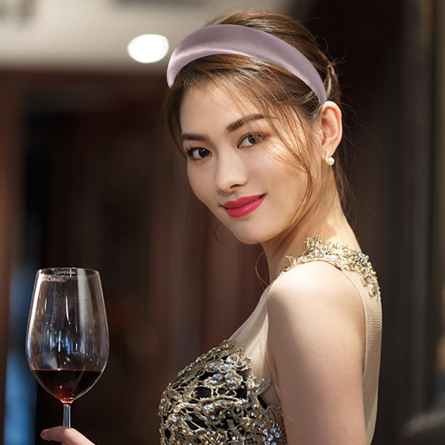 2 Pieces Women'S with Wide Cut Headbands, Eleen Hair Accessories, Non-Slip Headbands, Clothing Accessories, Hairstyle Accessories. image number 3