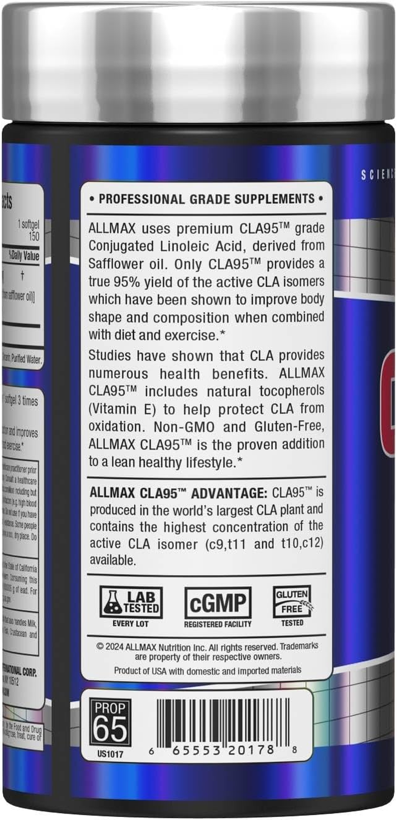 Allmax Nutrition - CLA 95-150 Softgels image number 6