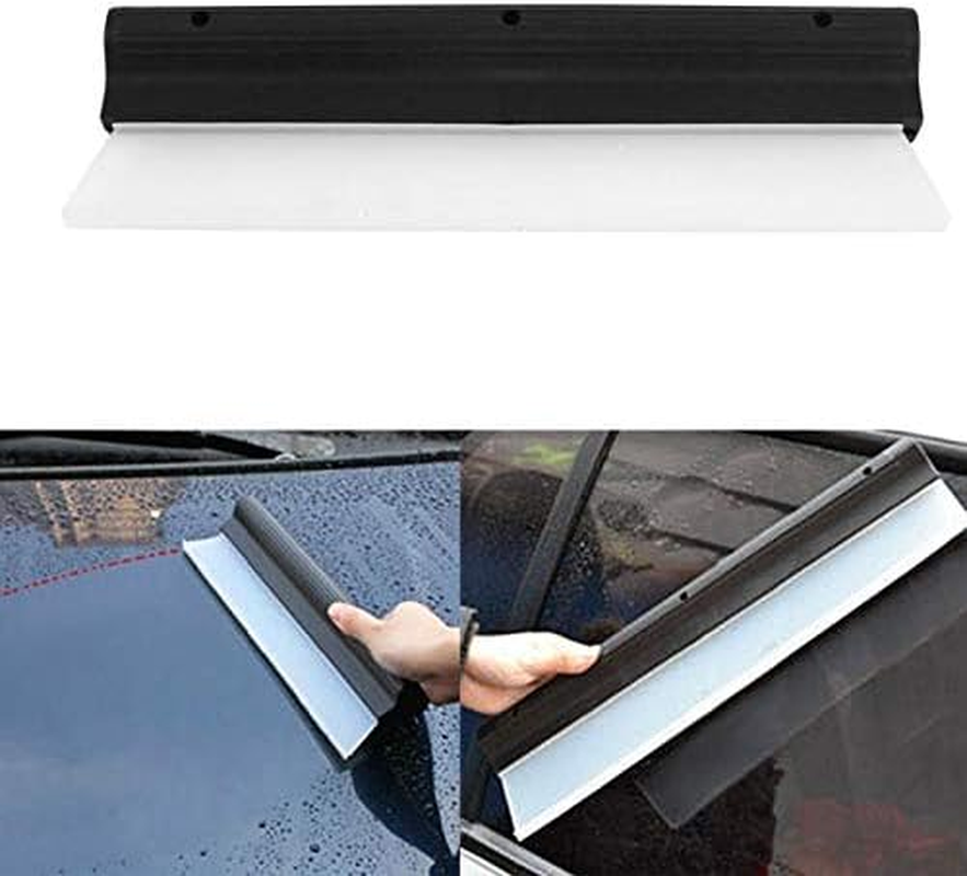 Automotive Wiper Blade Squeegee, Professional Silicone Nonscratch Antislip Squeegee Flexible T Bar Water Wipers Car Dryer Hand Shower Window Wiping Glass Squeegees Accessories for Windshields