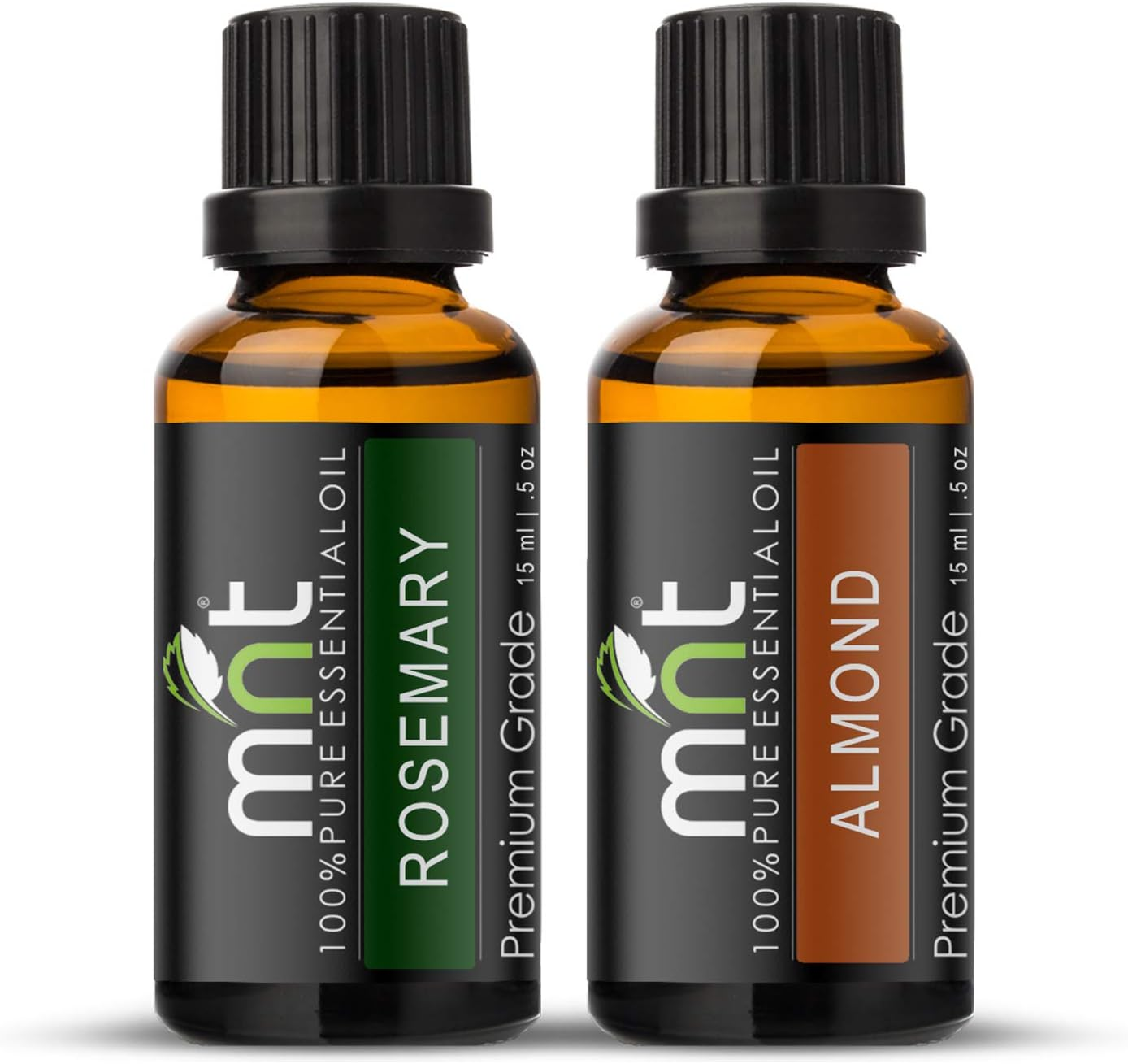 MNT Combo of Rosemary Oil and Almond Oil for Hair Growth, Skin Care (Each 15ML) - 100% Pure Natural Oil