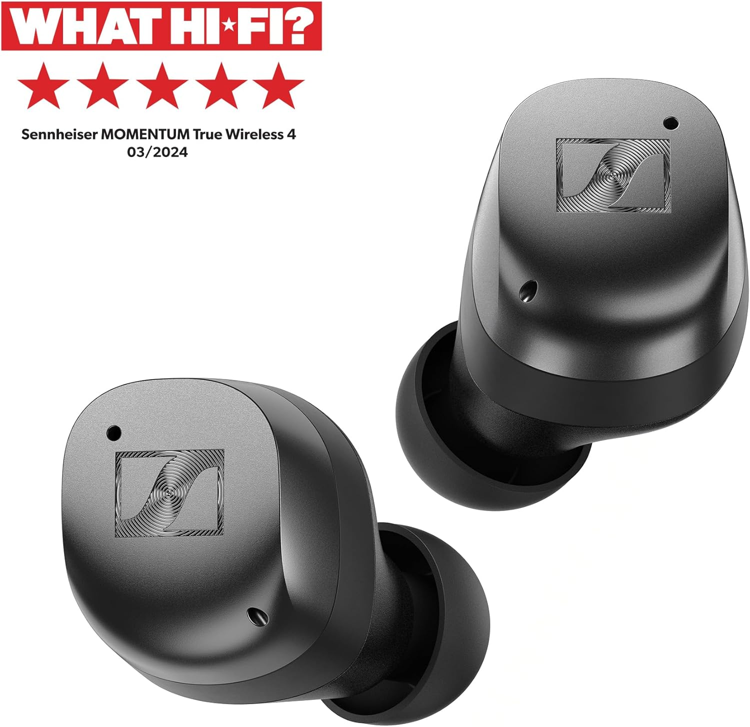 Sennheiser MOMENTUM True Wireless 4 Smart Earbuds with Bluetooth 5.4, Crystal-Clear Sound, Comfortable Design, 30-Hour Battery Life, Adaptive ANC, LE Audio and Auracast - Black Graphite image number 3