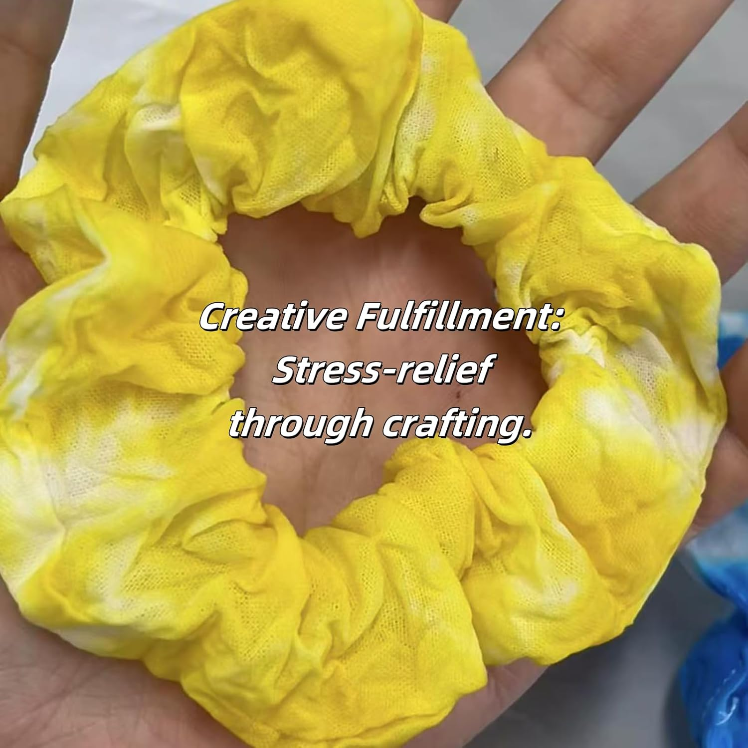 LIANRISES 16Pcs White Scrunchie White Tie Dye Items White Hair Ties Scrunchies for Girls Women Cotton Elastic Party Activities Hair Accessories DIY with 3Pcs Paintbrushes image number 5