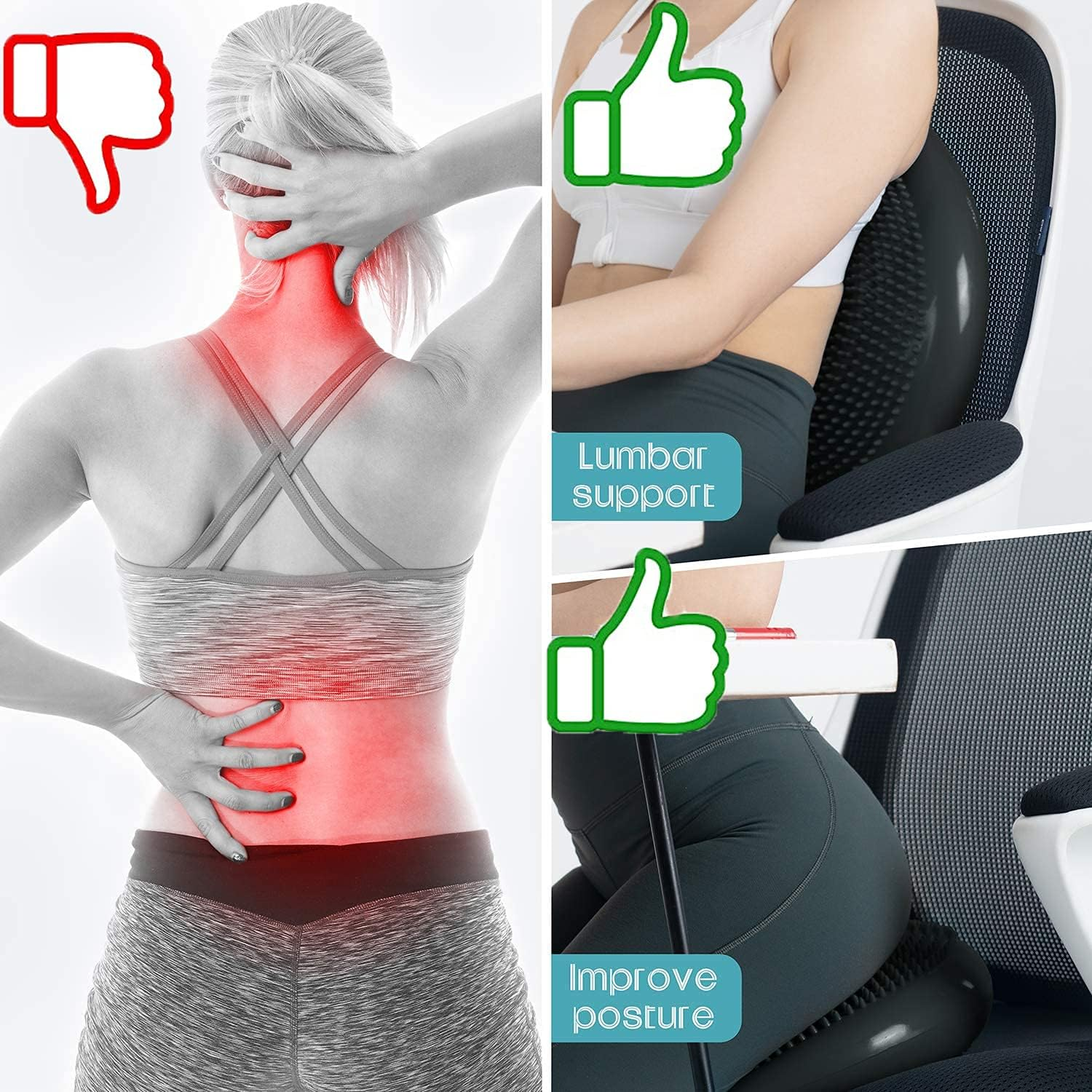 Wobble Cushion, Balance Disc, Wiggle Seat, Balance Pads for Physical Therapy, Stability Disc, Wobble Board for Dogs, Office, Sensory Kids, Classroom with Spiky Massage Ball - Purple image number 3