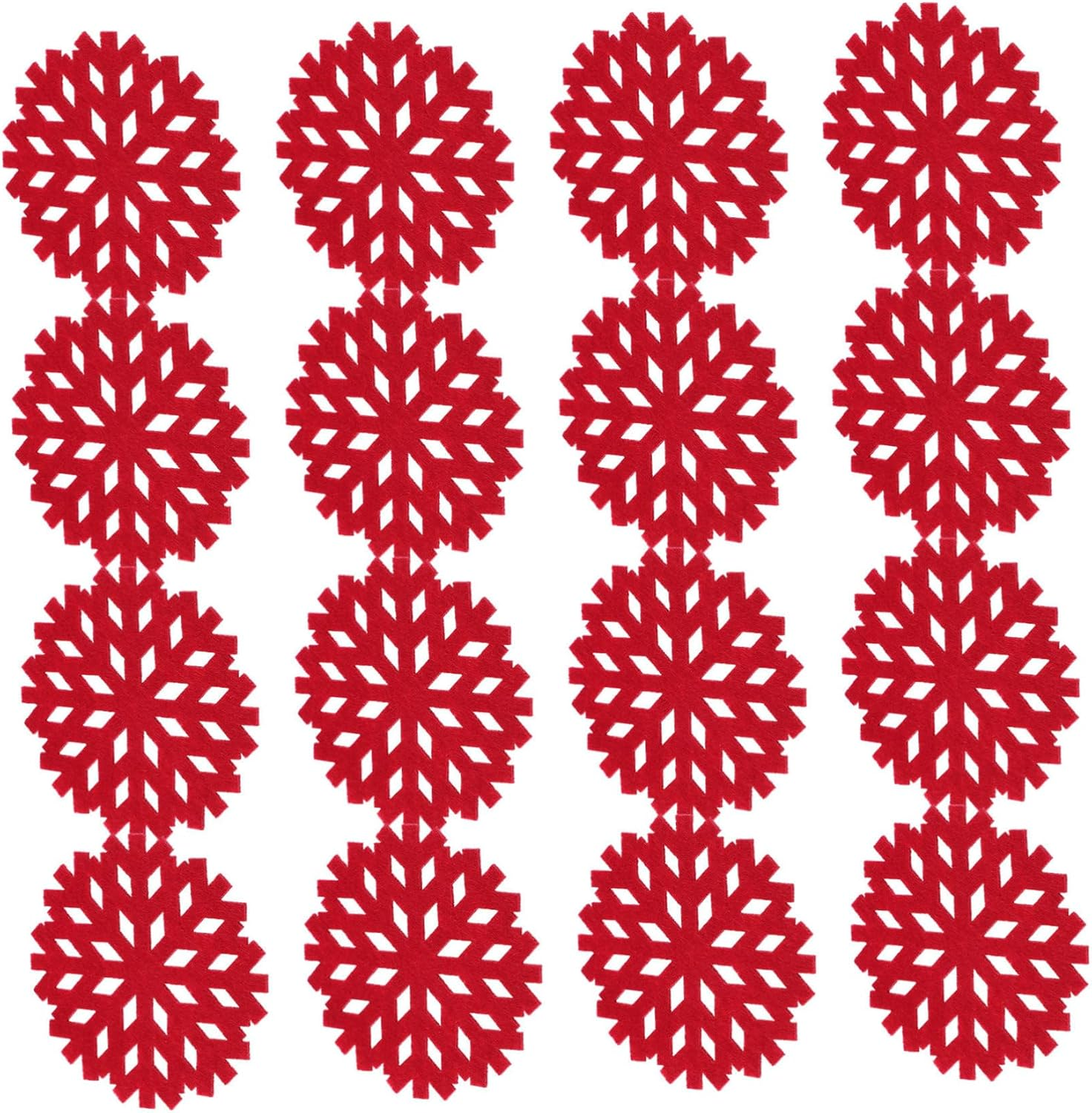 CHILDWEET 20Pcs Snowflake Coasters for Christmas Pot Separators for Kitchen Hot Pads for Dining Table Protection Modern Decor