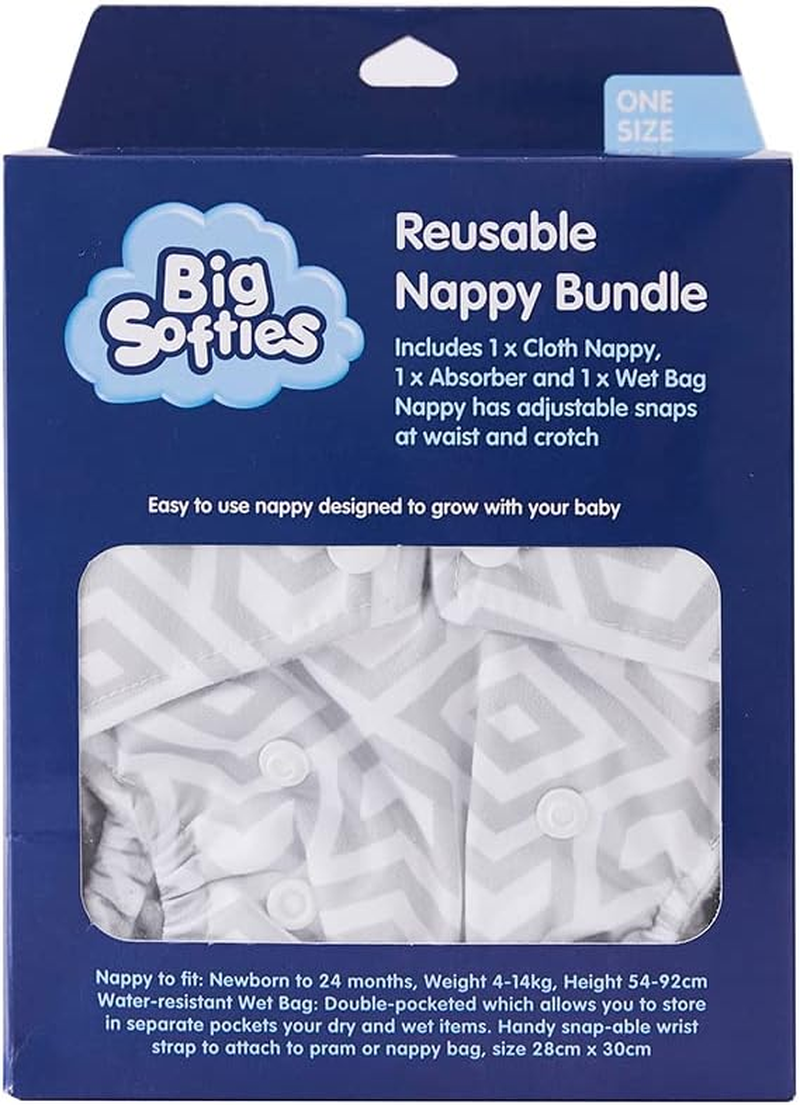 Big Softies Aztek Reusable Nappy and Wet Bag Bundle