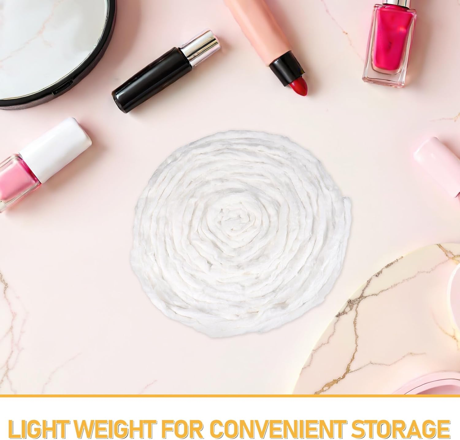 Ipetboom 2Bags Soft and Lightweight Makeup Remover Pads Cotton Roll for Manicures Salon Beauty Kit Cotton Swab for Skin Care