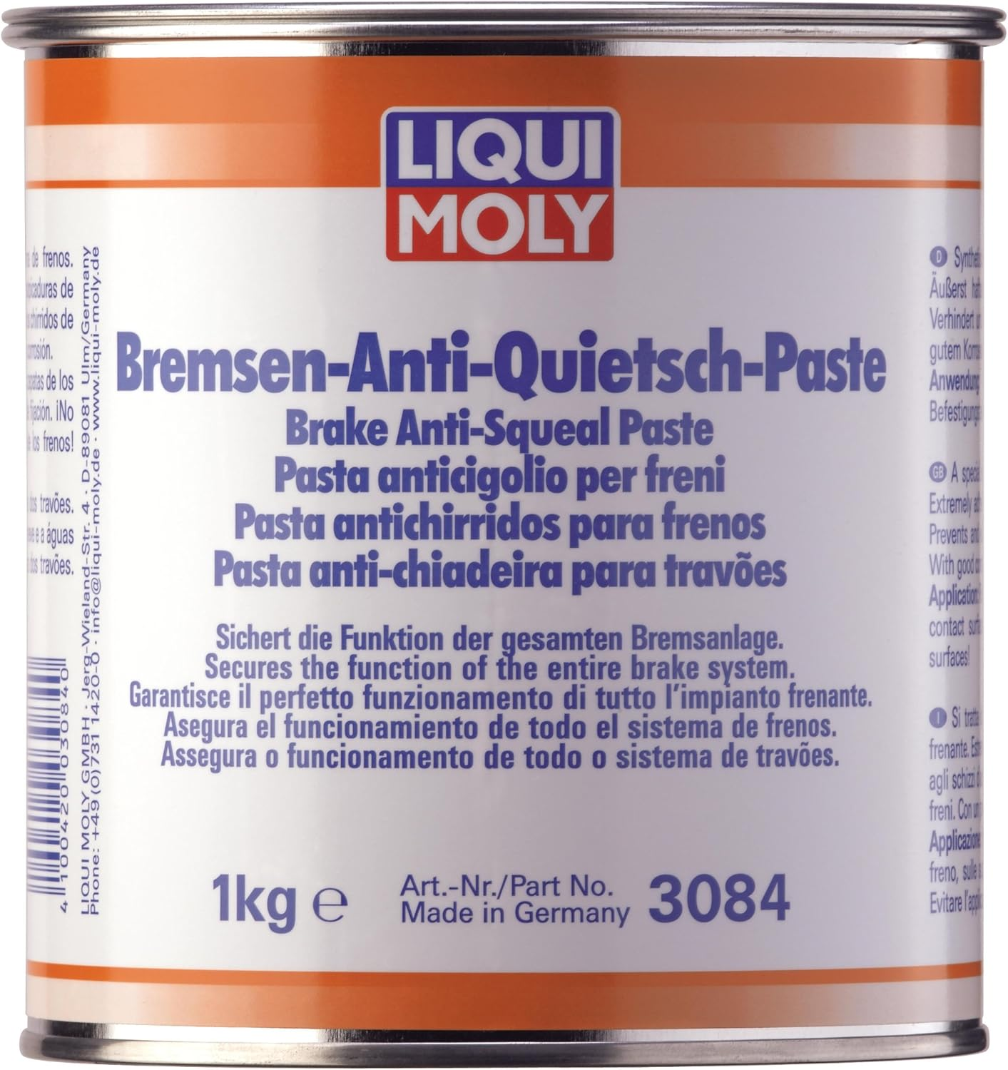 LIQUI MOLY Brake Anti-Squeak Paste | 1 Kg | Paste | Item No. 3084 image number 1
