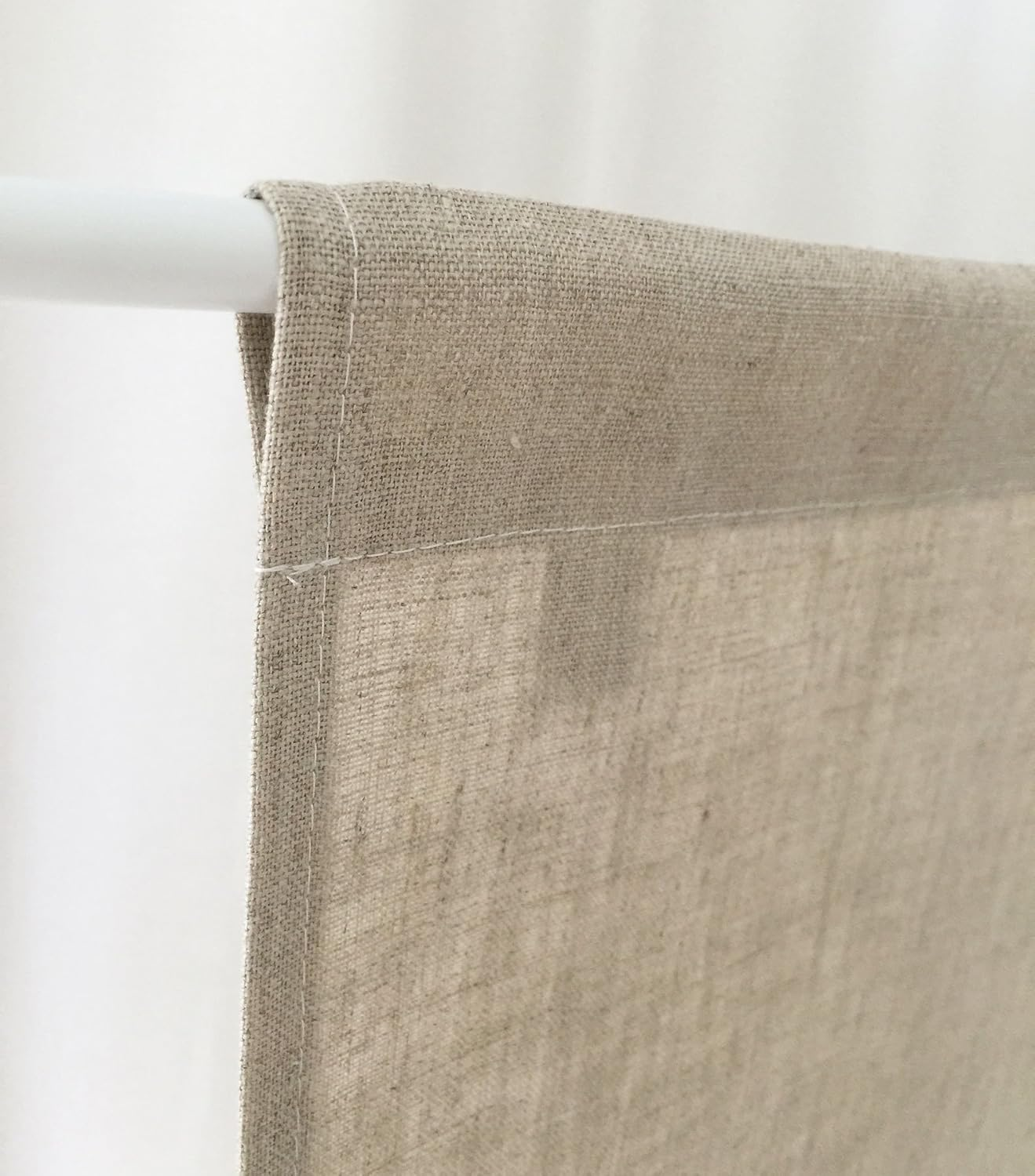 Sunnyday Fabric Linen 100% Doorway Curtain (W33.5 Xh66.9) Japanese Noren Tapestry, Graysh Beige, for Any Type of Room image number 2