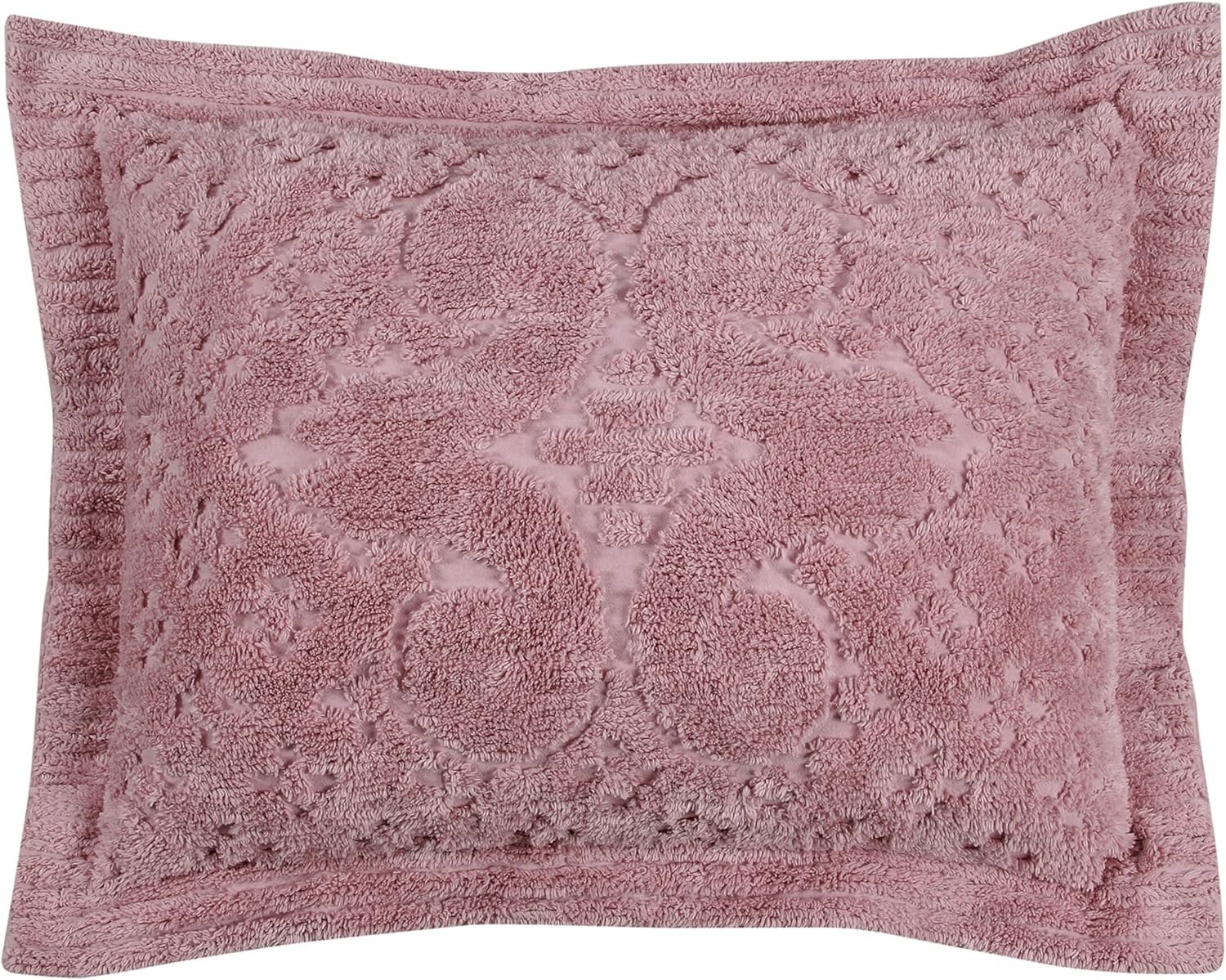 Better Trends Ashton Bedding Set Collection Is Super Soft and Light Weight in Medallion Design 100% Cotton Tufted Machine Washable Tumble Dry, King Bedspread, Pink image number 6