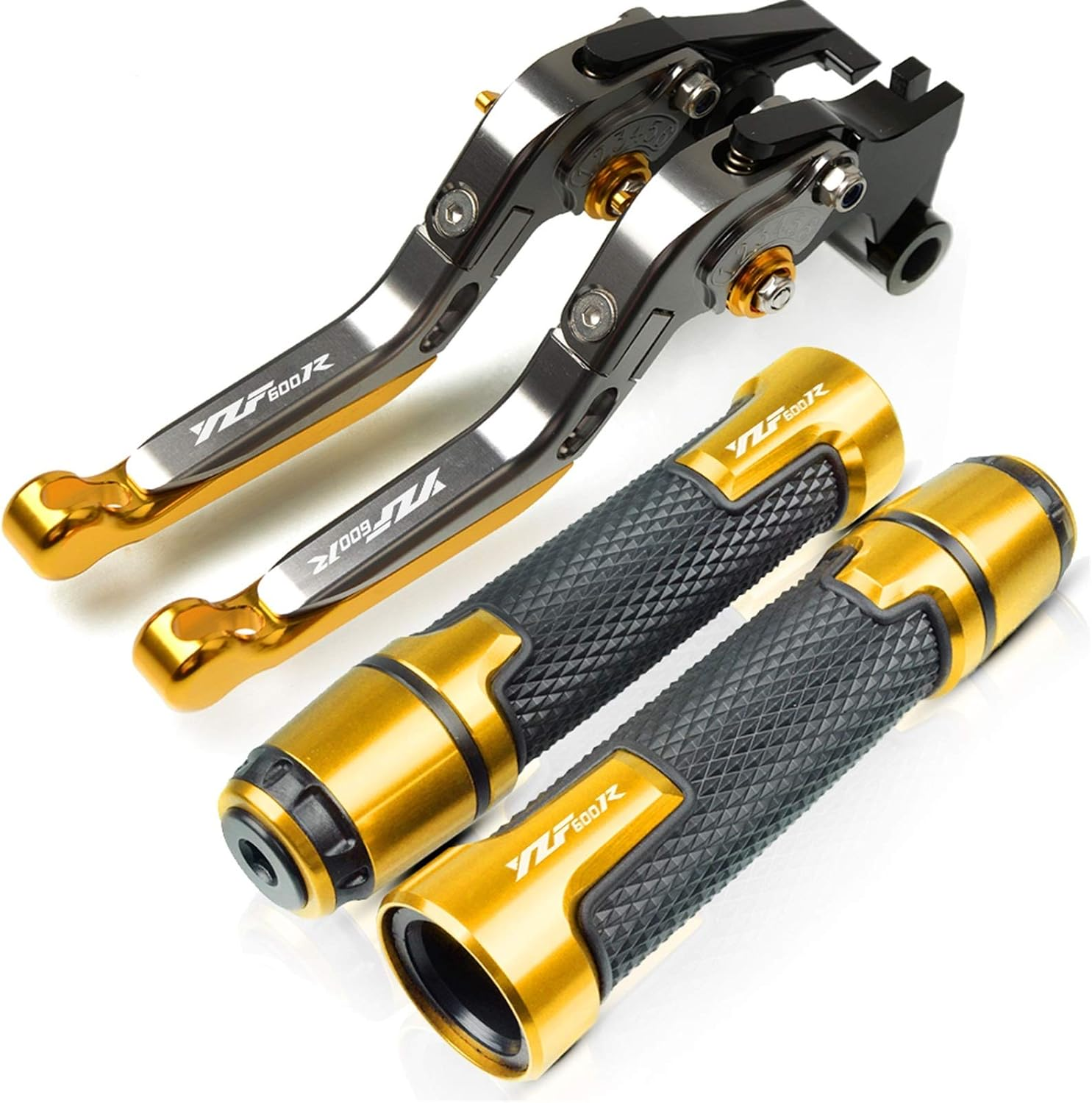 Motorbike Brake Clutch Lever for Ya-M&Aha YZF600R for Thundercat 1995-2008 2007 2006 2005 2004 2003 YZF 600R Motorcycle Adjustable Brake Clutch Lever Handle Grips (Color : 5, Size : YZF600 Rundercat