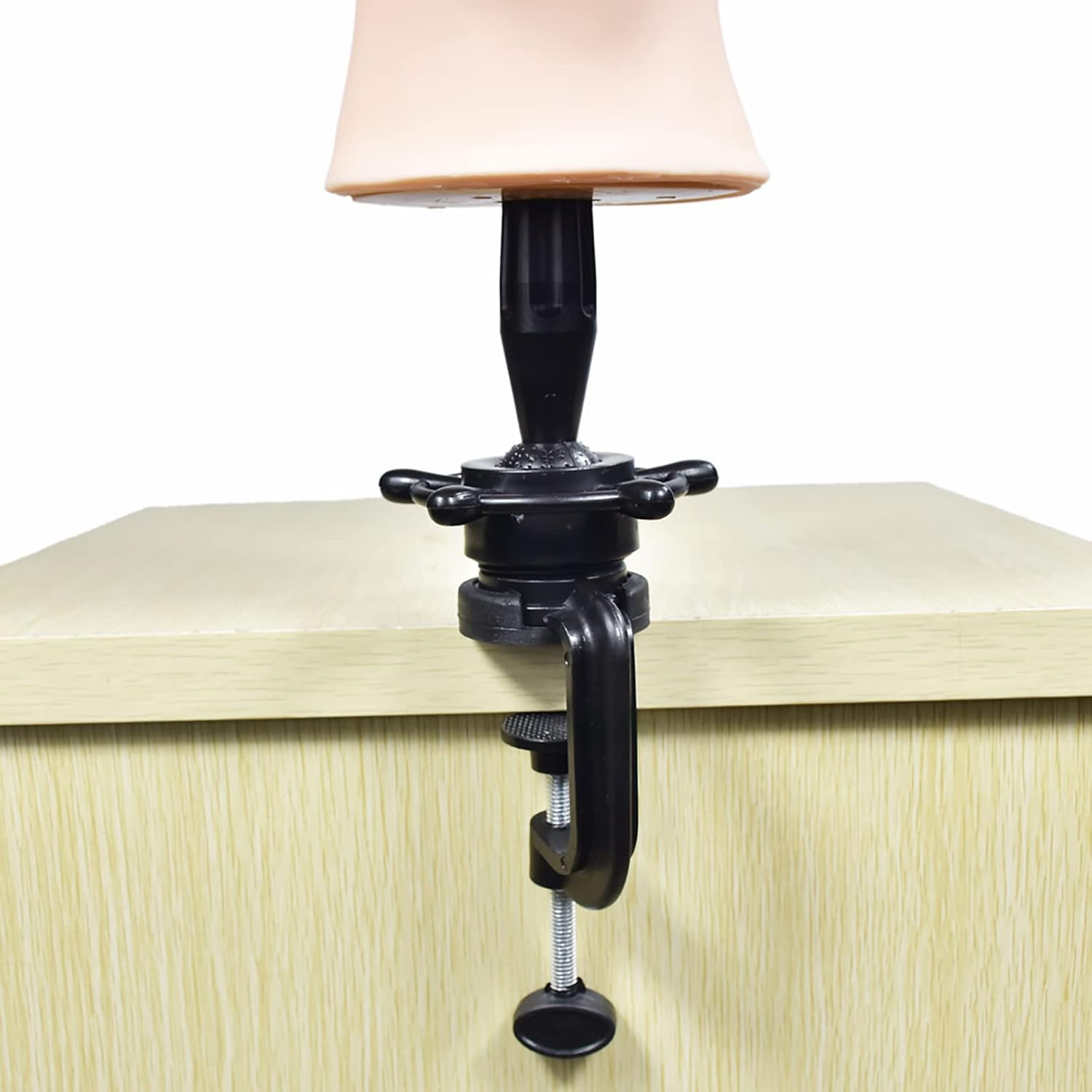 Tcwuzick Training Head African American with 100% Real Hair Mannequin Head Cosmetology Afro Hair Manicure Head for Practice Styling Braiding ... image number 6