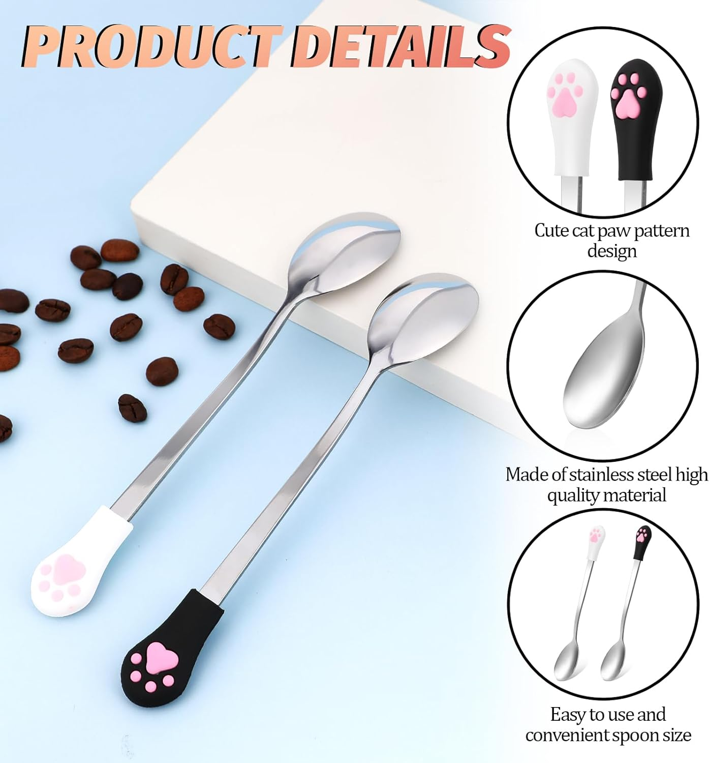KALIONE Dog Food Scoop Dog Cat Spoon Pet Can Spoon Cat Spoons for Wet Food Pet Food Spoon Wet Cat Food Storage Pet Feeder Spoon Small Cat Ladle Cat Claw Spoon(2 Pcs), 570805_1_Hjdsyhtjt image number 4