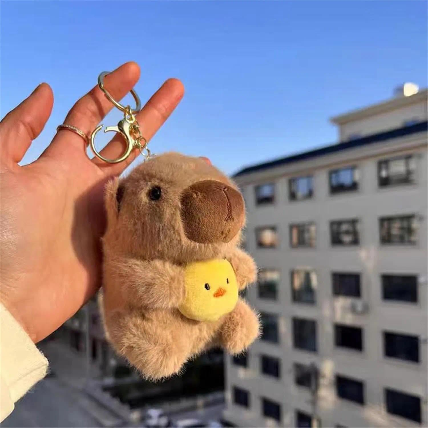 3 PCS Cute Capybara Plush Keychain Set, Animal Pendant Bag Charm for Women Gifts, Compact Size Compatible with Iphone 15 Pro Max - Kivano