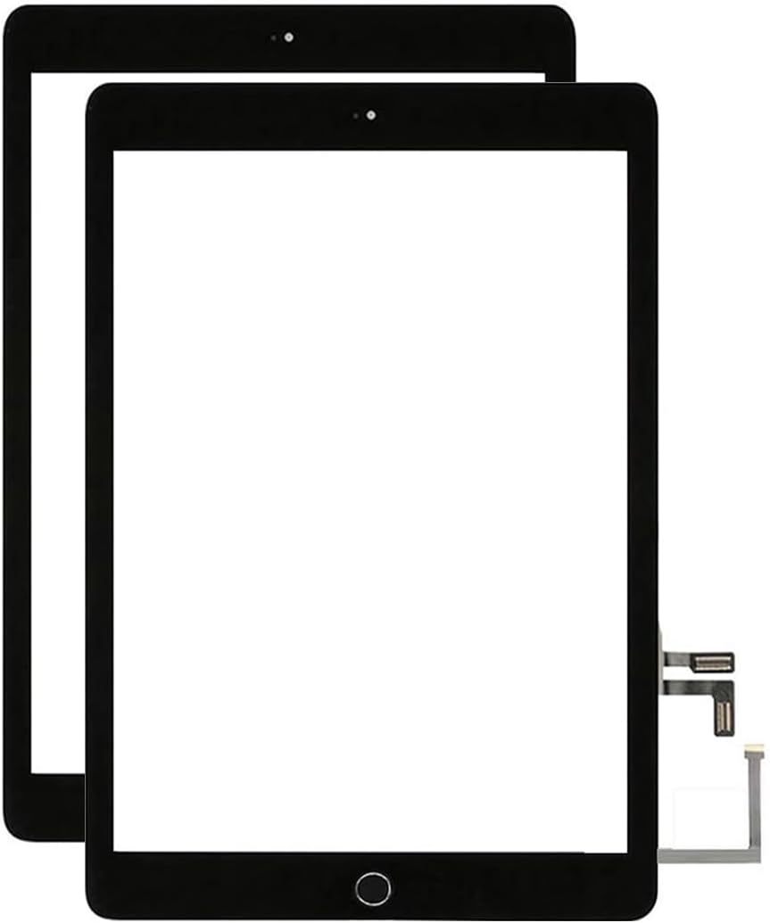 For Ipad 5 5Th Gen Screen Replacement A1822 A1823 2017 2 Pack Digitizer 9.7 Inch, for Ipad 5Th Generation Touch Glass with Home Button (White)