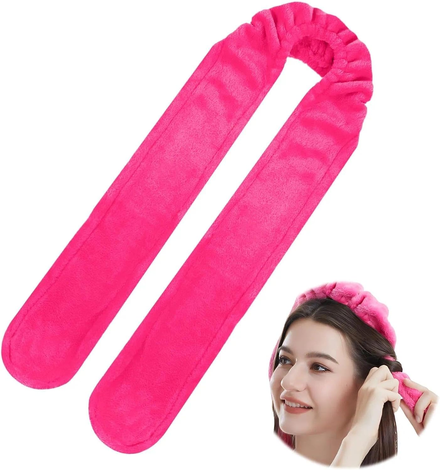 Overnight Curlers, Velvet Heatless Overnight Curls Band Curls without Heat, Heat-Free DIY Blowout Hair Curler for Sleeping, Non-Slip/Large Curls, Curls without Heat, for All Hair Types image number 4