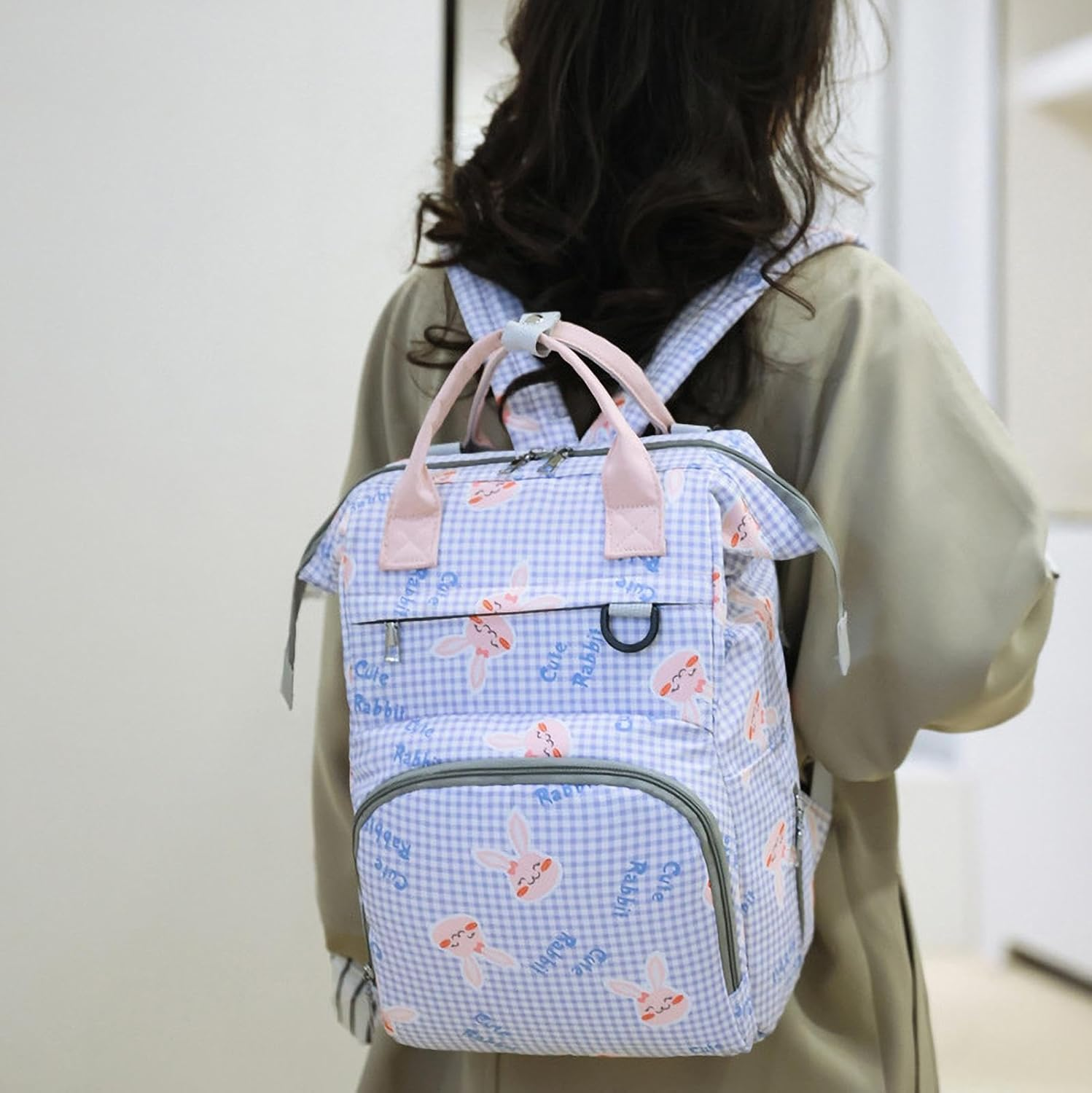 Bag Backpack - Baby Nappy Bag, Travel Diaper Bag | Handbag Diaper Bags Bottle Set Shoulder, Waterproof Baby Bag Feeding Bottle Backpack Nappy Tote Bag for Travel, 10X7X14 Inch image number 3