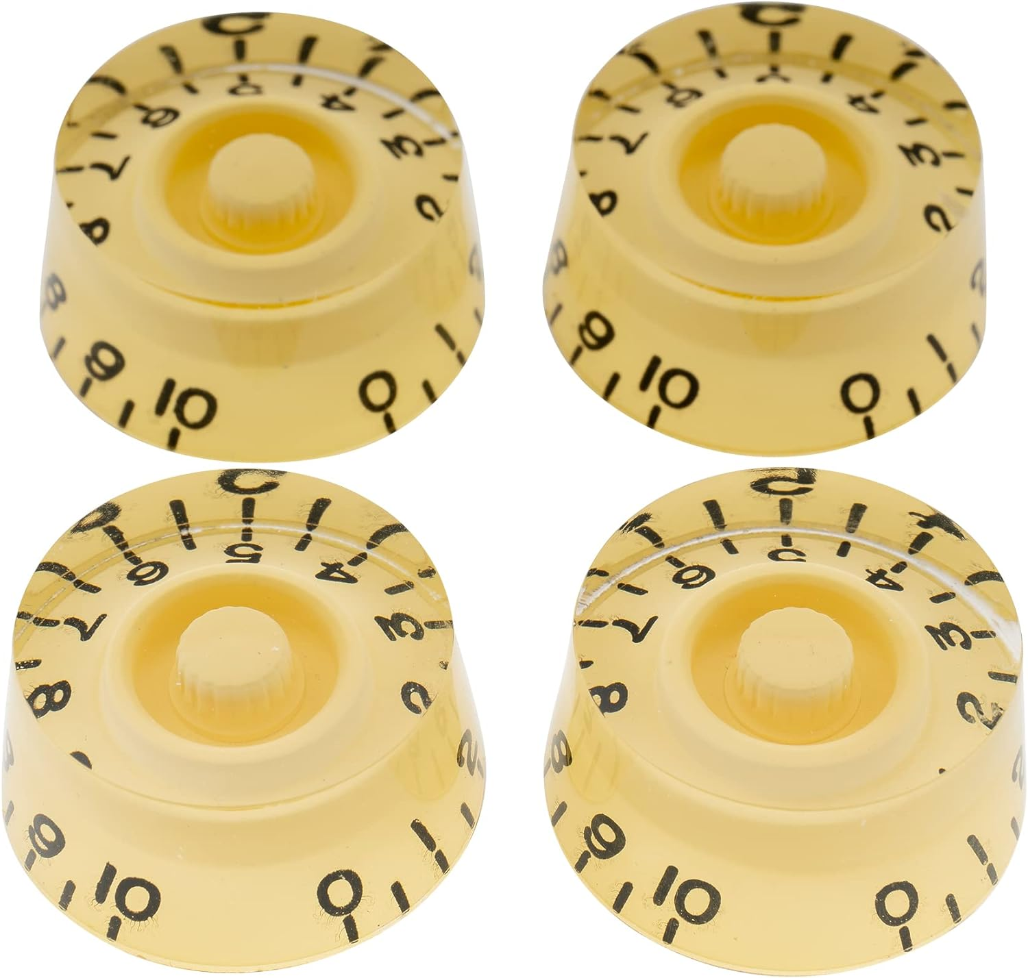 Musiclily Pro Metric Coarse 18-Spline Guitar Knobs Tone Volume Speed Control Knobs for Epiphone Les Paul SG Style Electric Guitar, Cream (Set of 4)