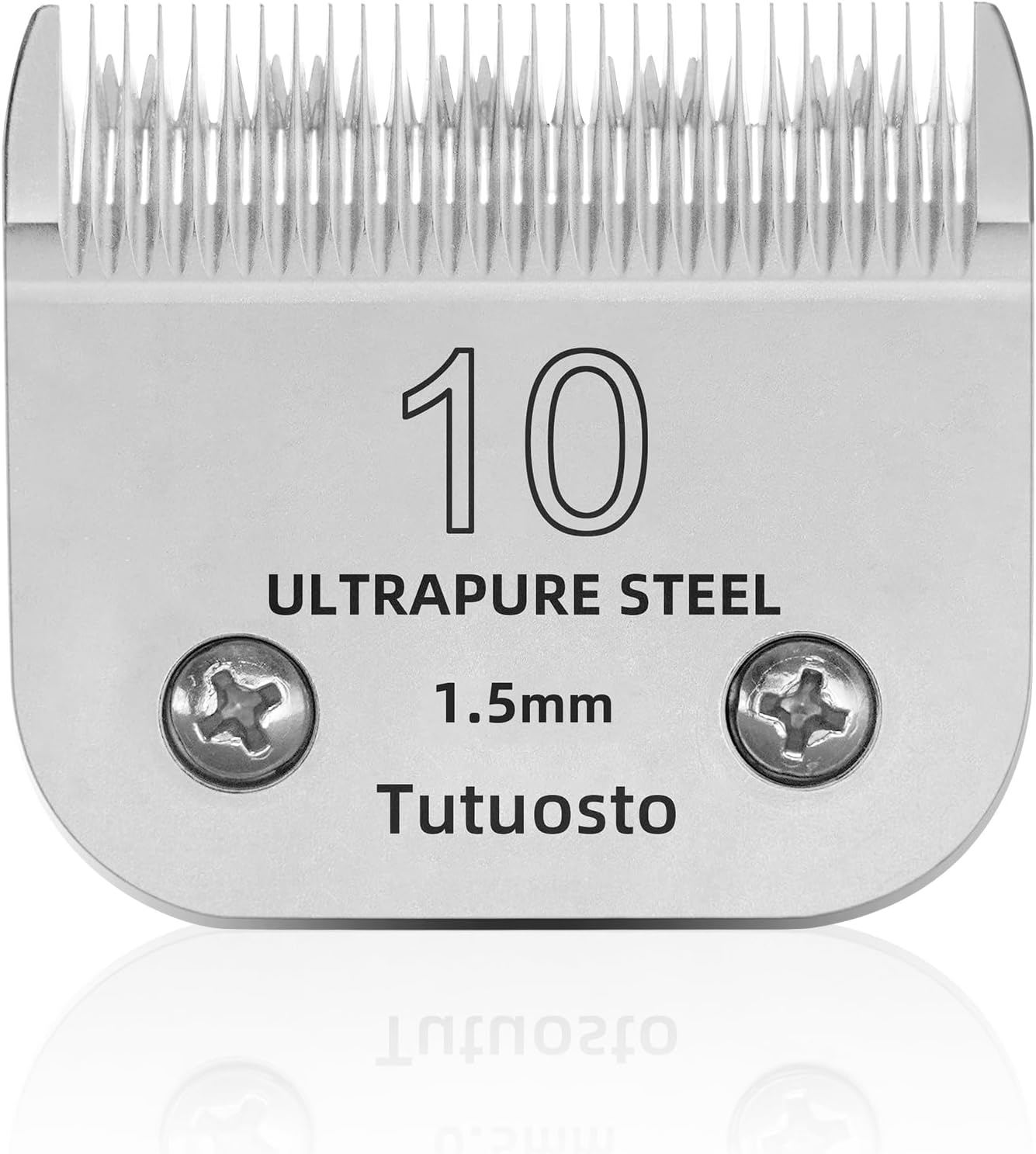 10# Clipper Blades Pet Grooming Clipper Replacement Blades Detachable Germany Stainless Steel Blade Compatible with Andis/Wahl/Oster Dog Clippers Size-10, 1/16-Inch Cut Length E