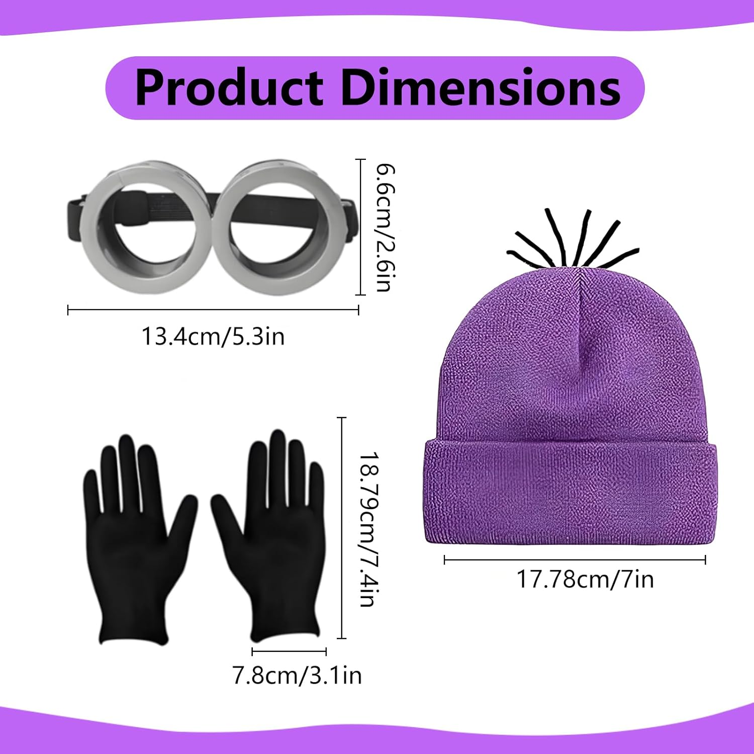 Halloween Adult Costume Accessories, Yellow Cosplay Costume Accessories with Hat Goggles Gloves for Men Women Halloween Cosplay Party image number 1
