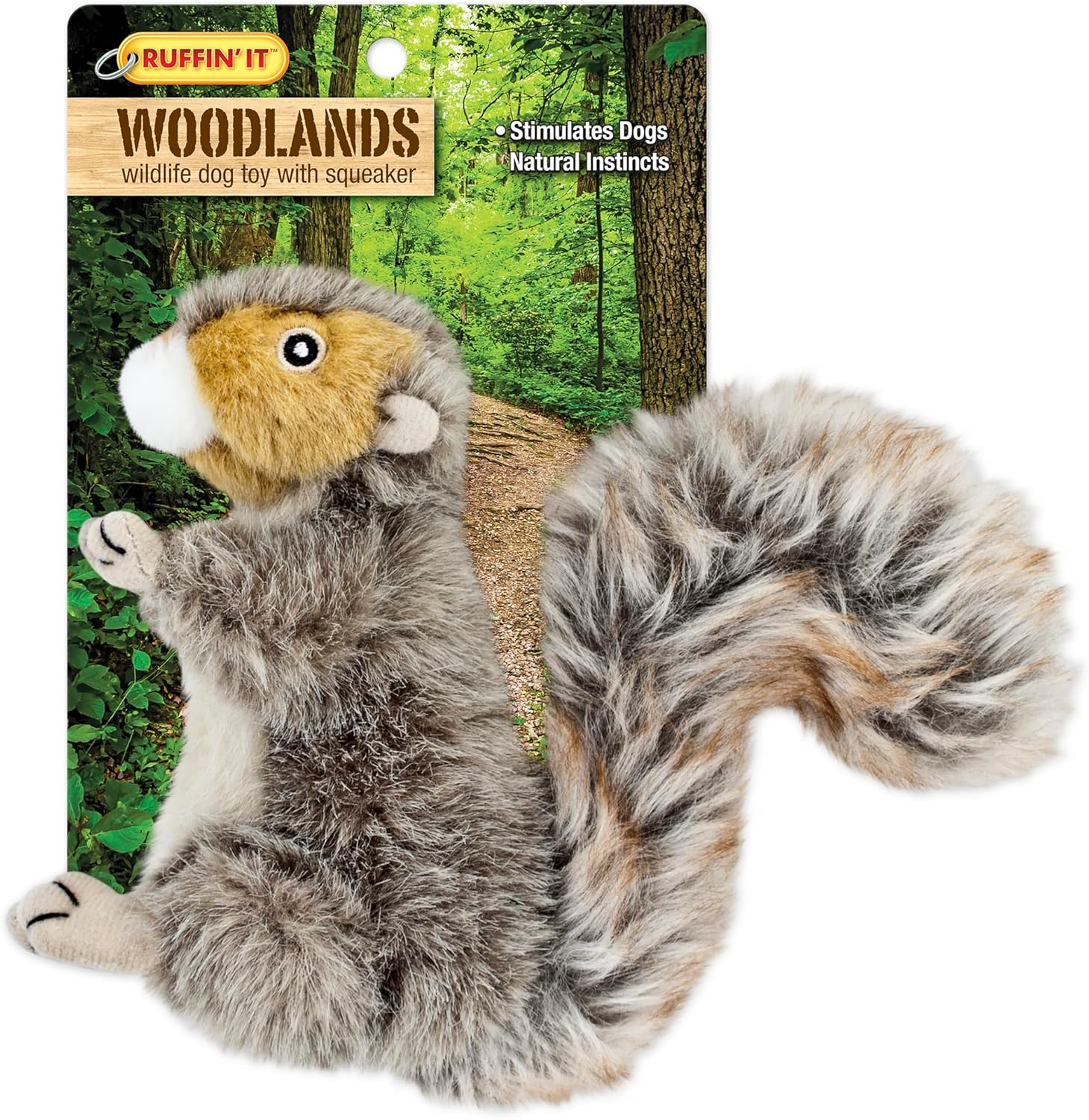 Woodlands Small Plush Squirrel Dog Toy-