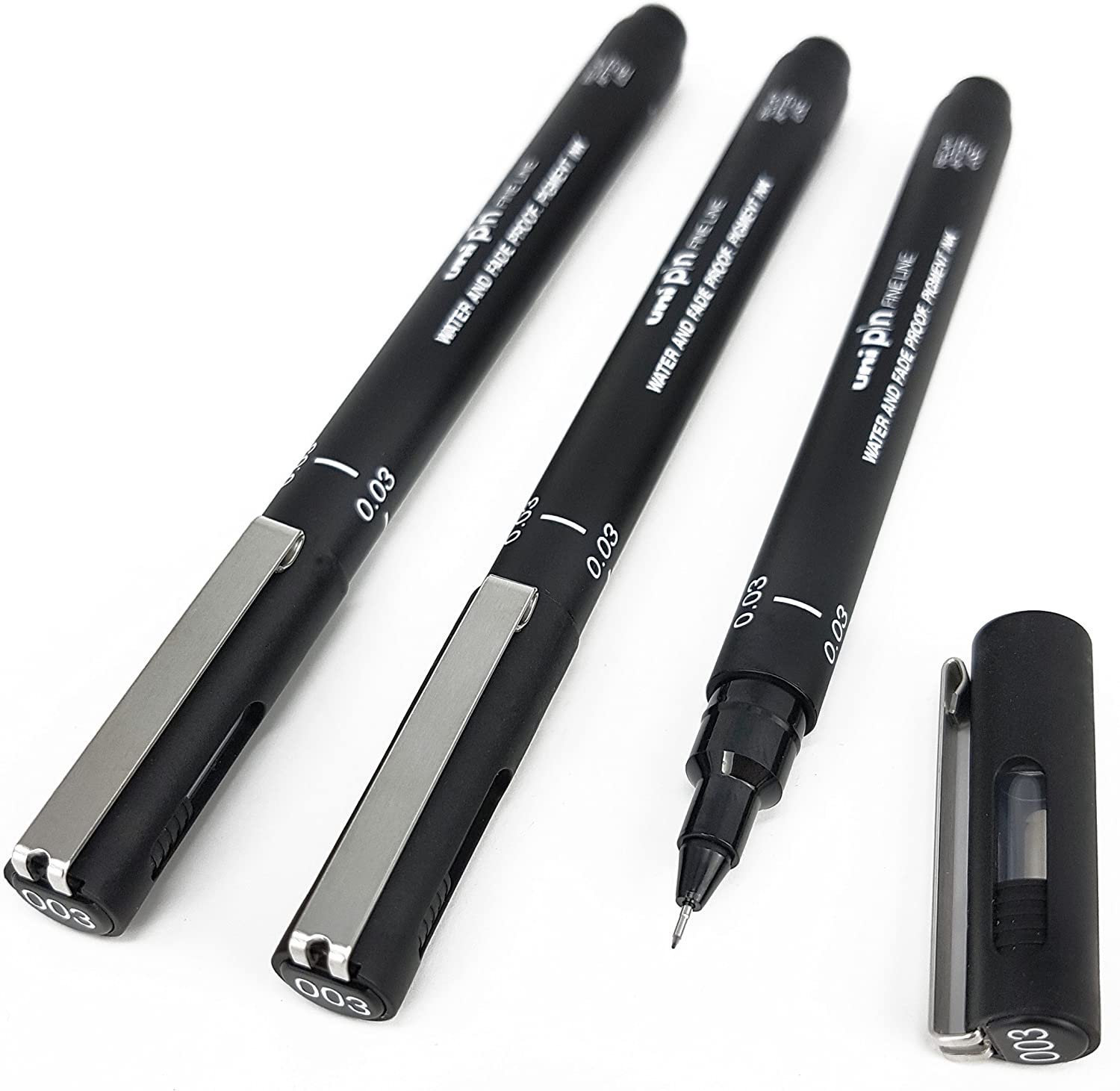 Uni Pin Fineliner Drawing Pen - Black - 0.03Mm - Pack of 6 image number 2