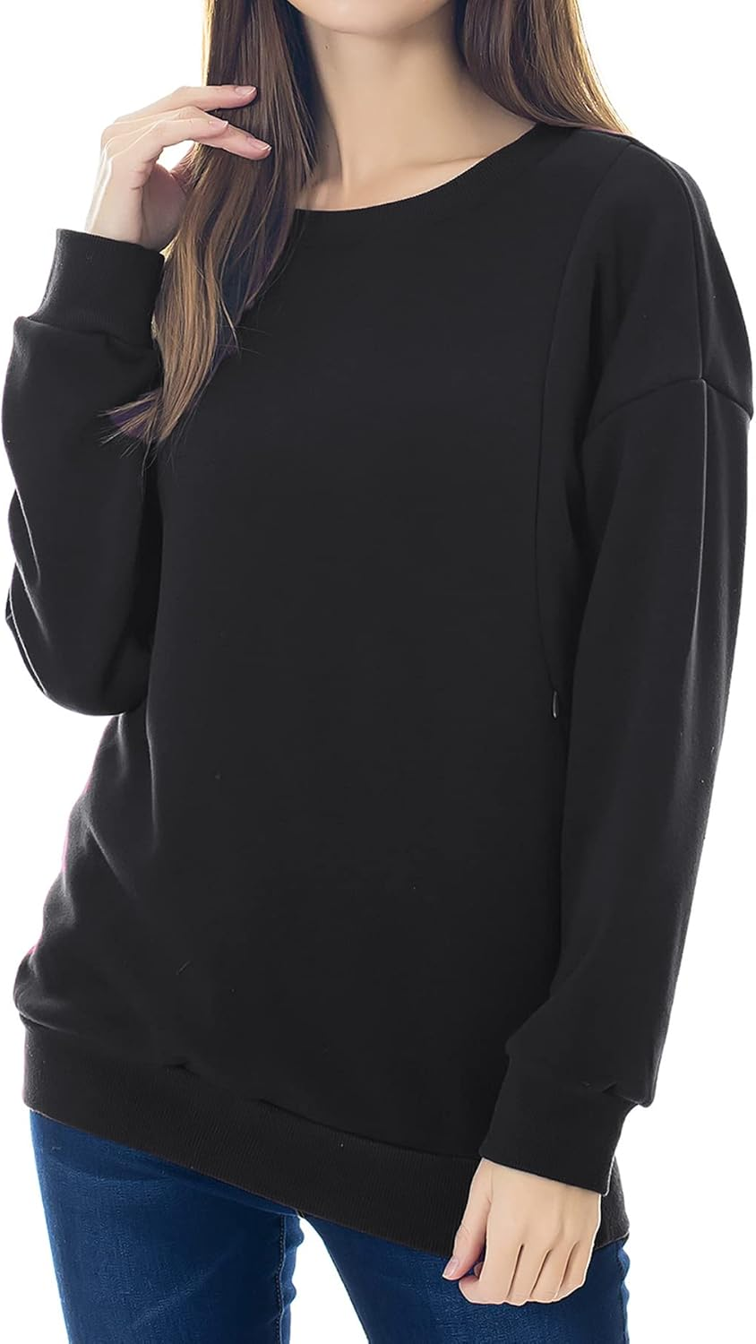 Smallshow Pflege Sweatshirt Langarm T-Shirt Bluse Stillen Pullover Tops Stillshirt