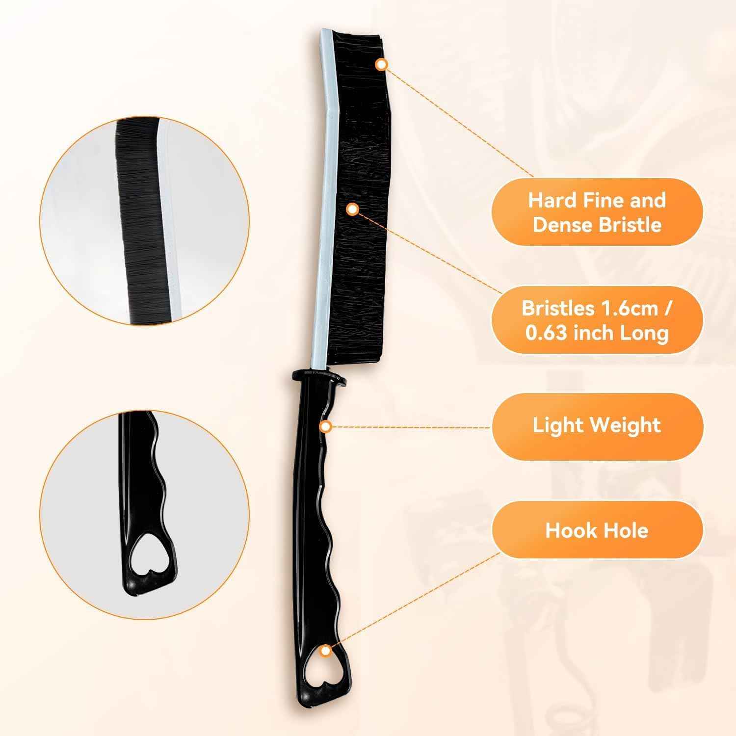 8PCS Multi-Purpose Cleaning Brush Set - Detail Scrub Brushes Kit for Groove, Corner, Grout, Home, Auto & More, Hard/Soft Bristle Tools for Kitchen, Bathroom, Toilet, Rust & Dirt Removal image number 5