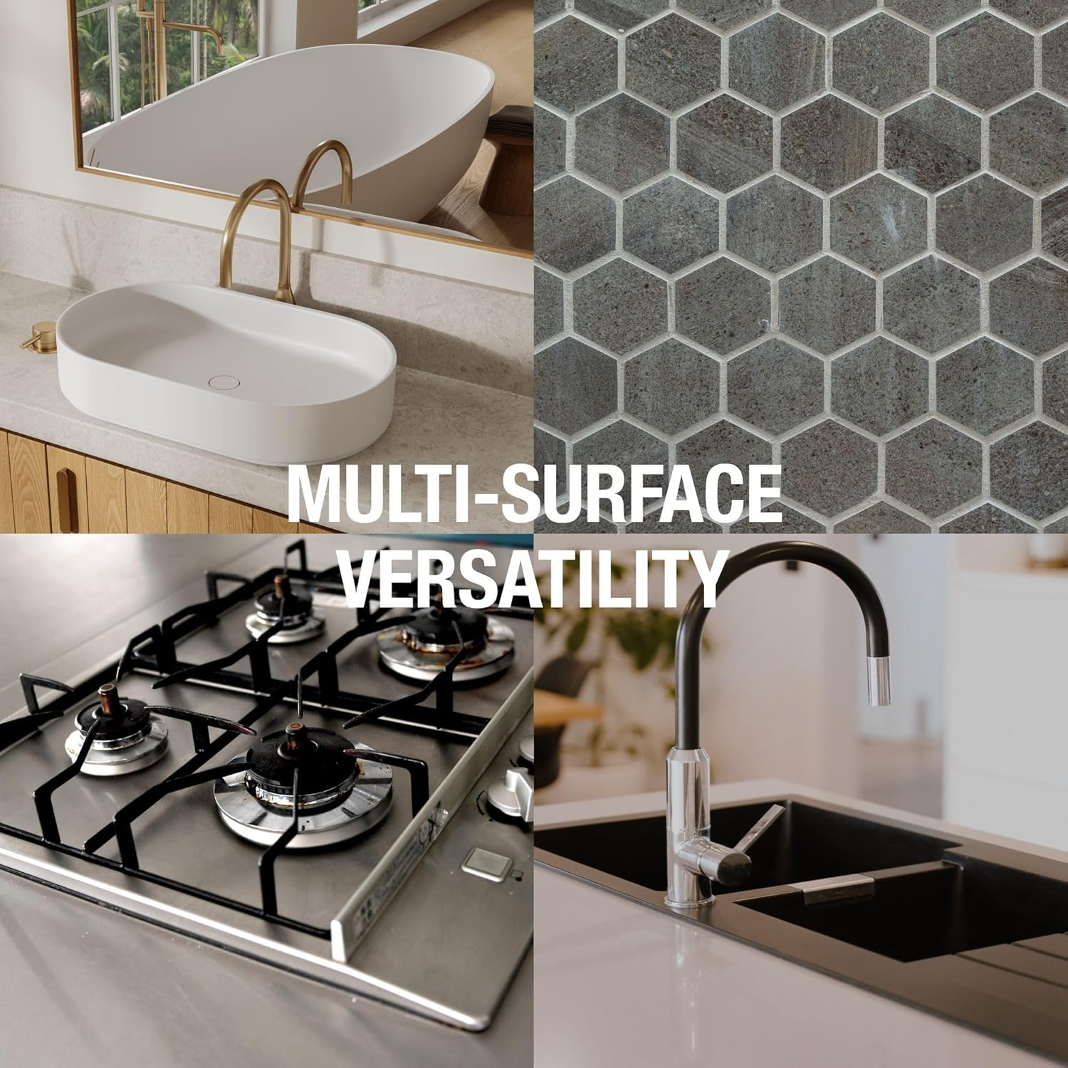 GLASSGUARD Mini Electric Scrubber - Battery Powered Cleaning Brush with 5 Interchangeable Heads & Batteries Included &ndash; Grout Cleaner Brush for Tiles, Bathroom, Kitchen & Corners image number 3