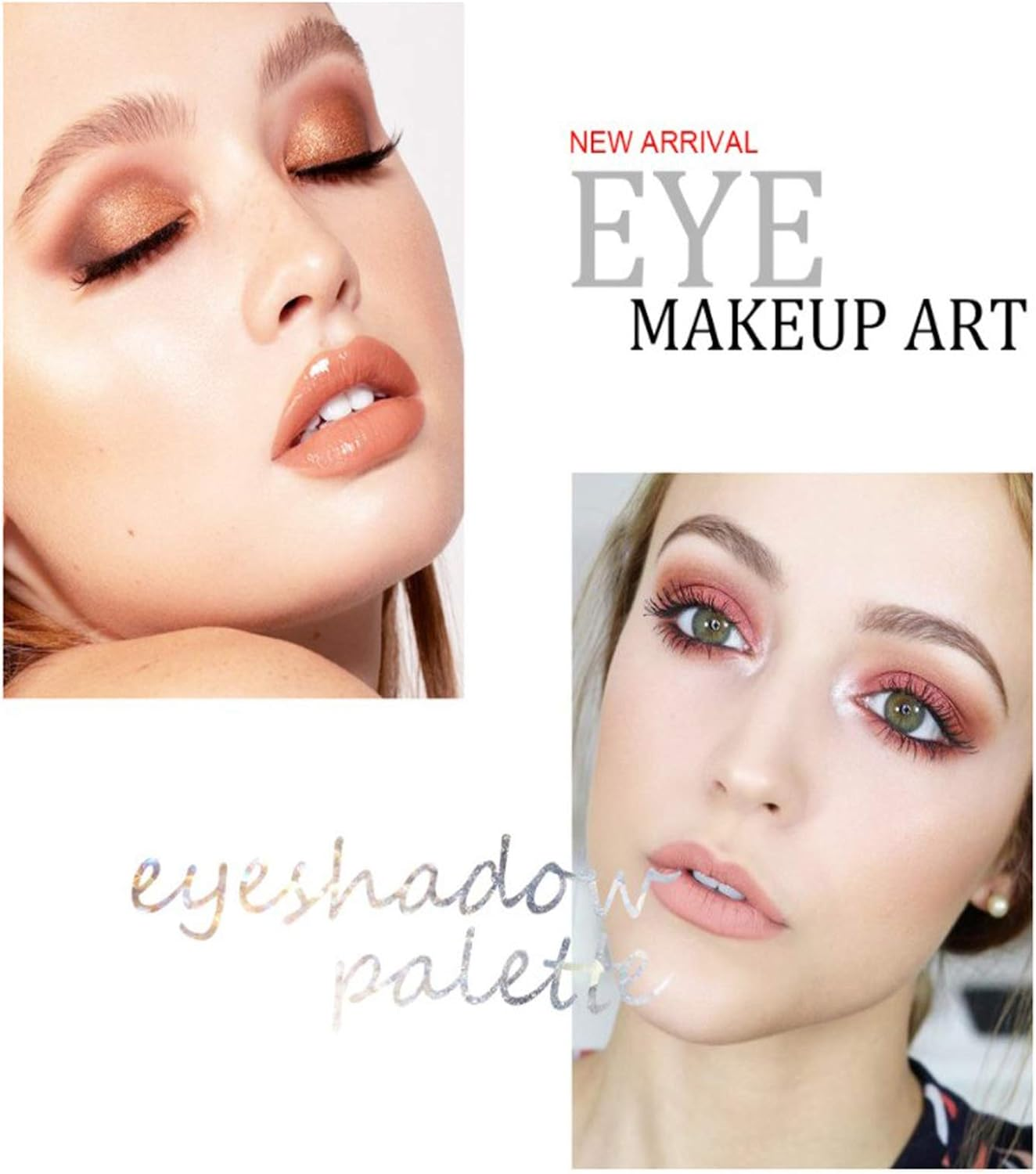 Joyeee Eyeshadow Palette Sets, 120 Colors Profession Nude Brown Eye Shadow Palet, Matte Shimmer Glitter Pearl All Highly Pigmented Blending Powder, Naked, Dark Brown, Black Smokey Eye Makeup Kit