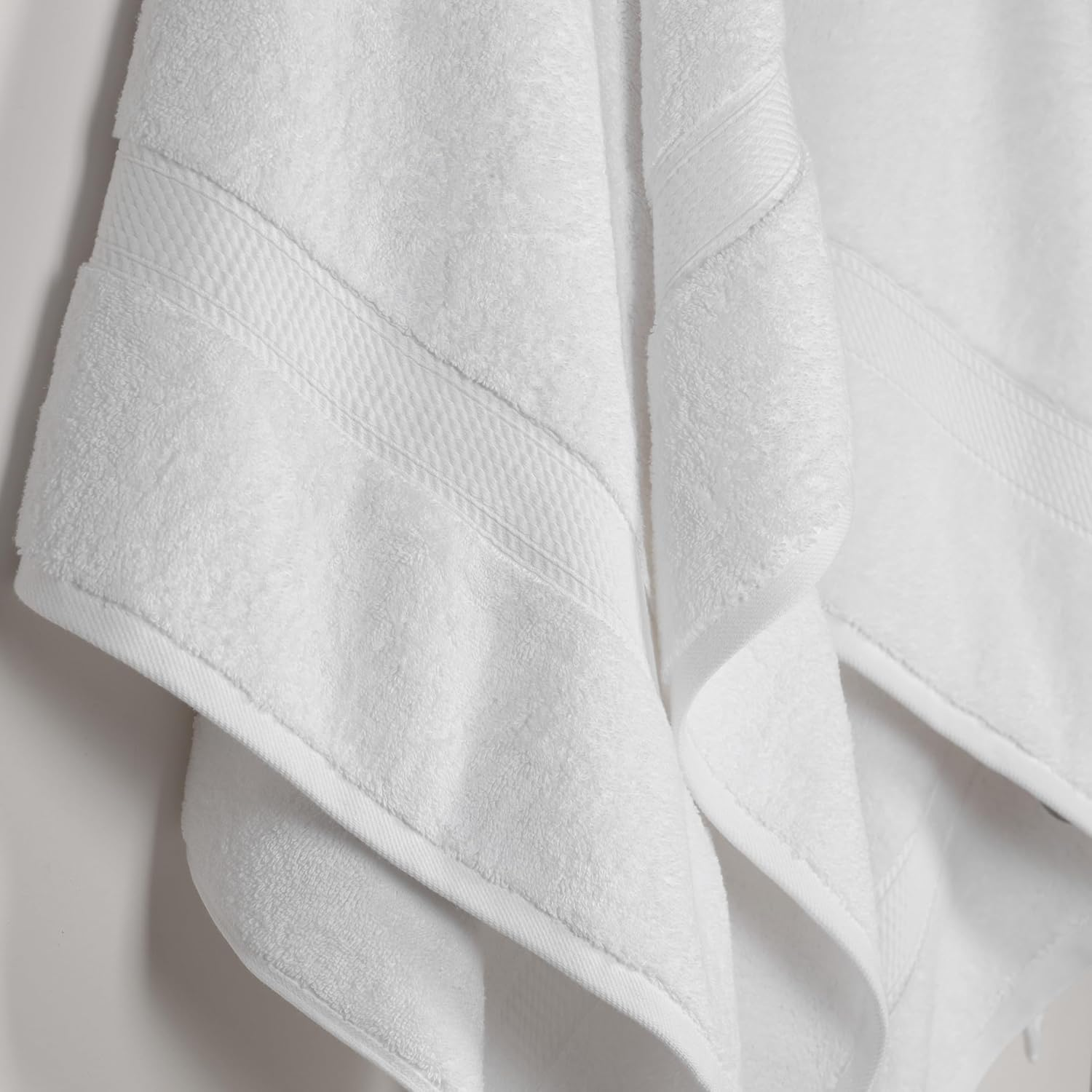 Superior 900 GSM Luxury Bathroom Towels, Made of 100% Premium Long-Staple Combed Cotton, Set of 2 Hotel & Spa Quality Bath Towels - White, 30" X 55" Each