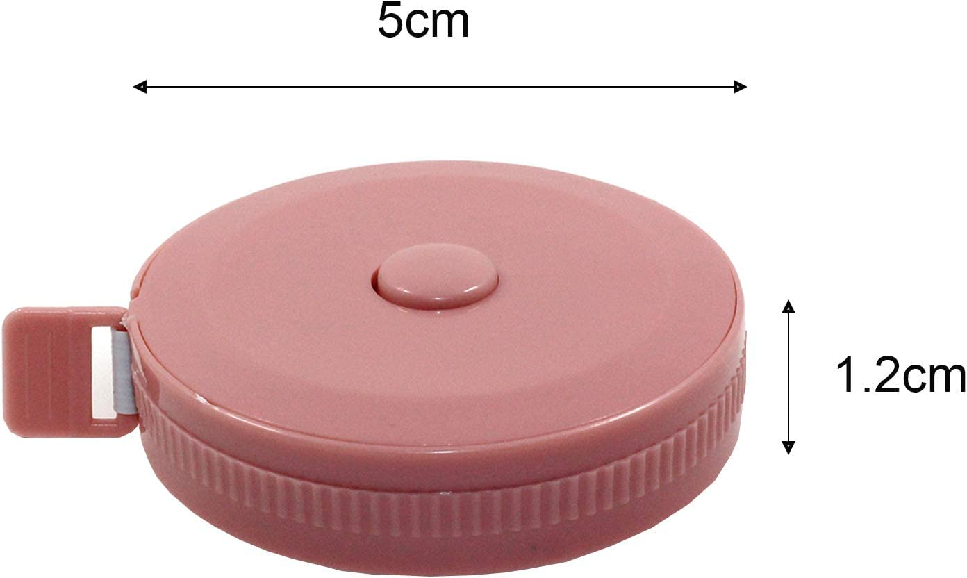 3 Pieces Retractable Measuring Tape, Betterjonny 1.5 Meter 60 Inch Medical Body Measurement Soft Tape Measure Tailor Sewing Craft Cloth Dieting Measuring Ruler image number 4
