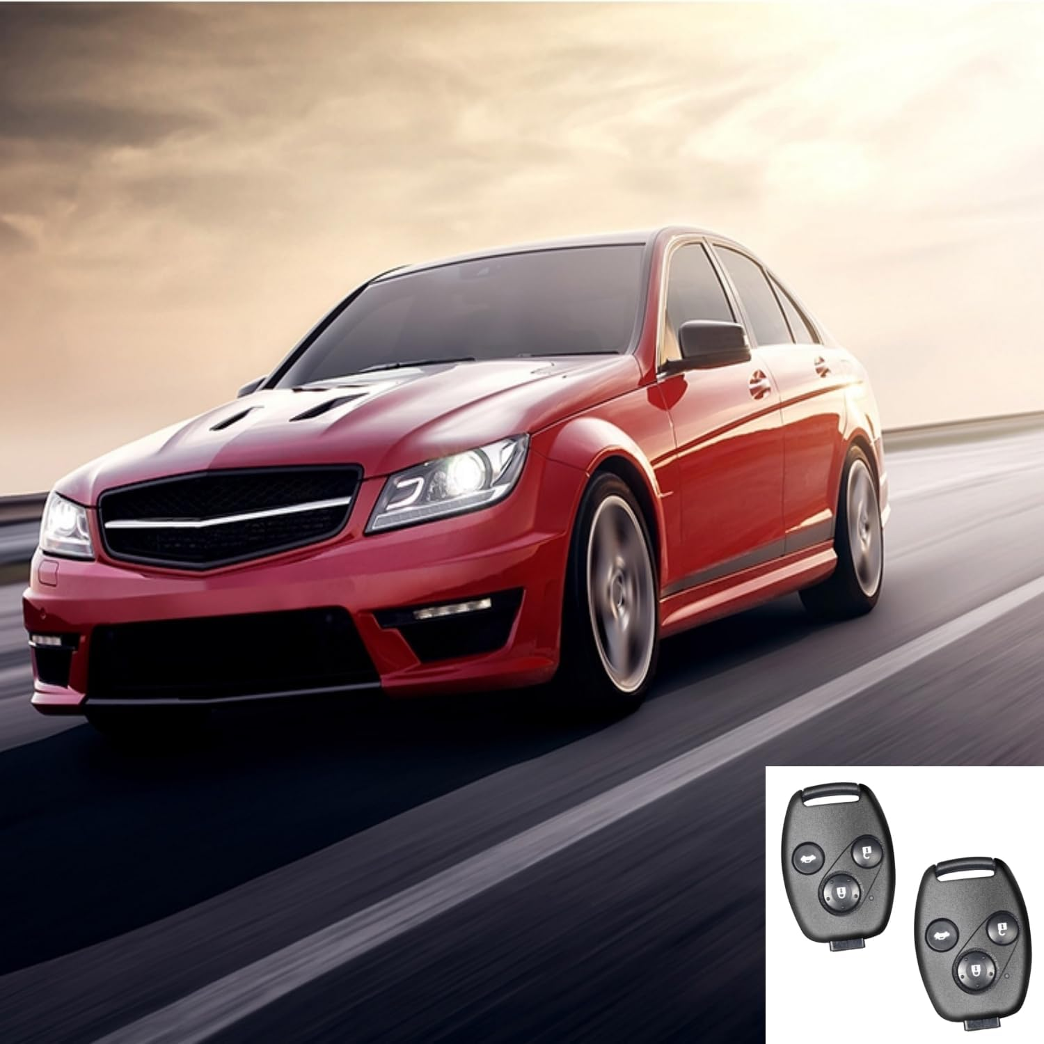 Remote Car Key Fob Replacement Compatible with Honda Civic Jazz CRV Insight Record Fit Frv Key Housings with Key Black (3) image number 5