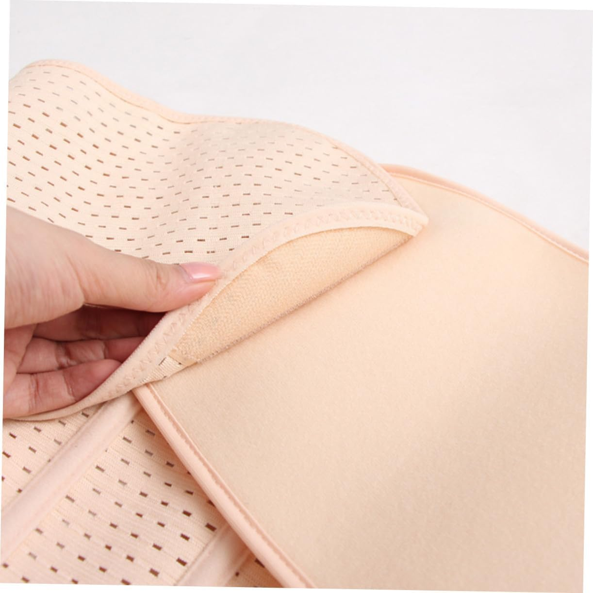 HANABASS 2Pcs Postpartum Maternity Belly Bands Abdominal Binder Set XL Polyester Belly Brace Support Belts for Women Recovery and Shaping Beige image number 2