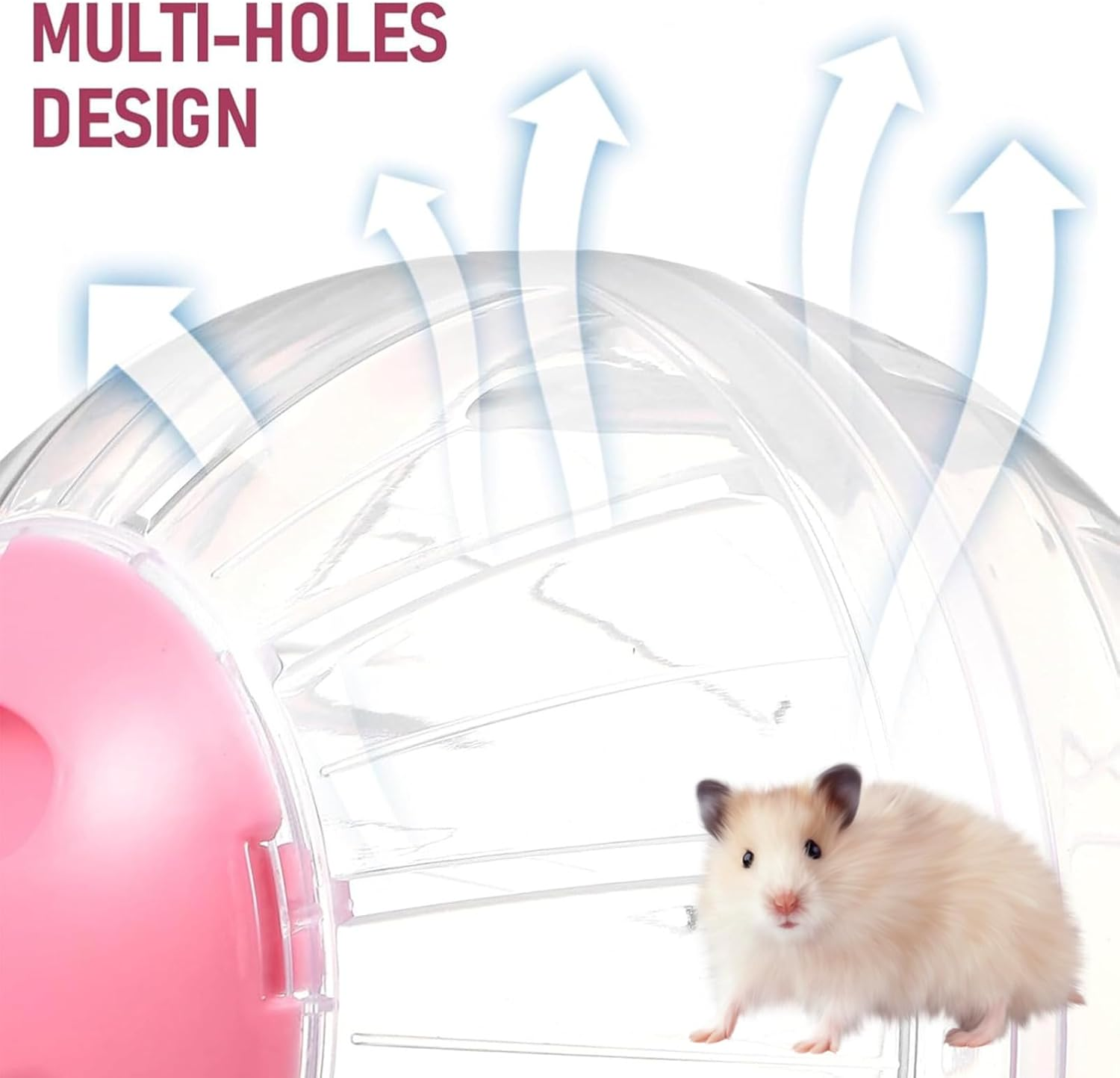 CHEUNGHAO 2 Pieces Hamster Exercise Ball, 5.7 Inch Hamster Running Ball Transparent Plastic Hamster Ball Wheel for Dwarf Hamsters Small Pets to Reduce Boredom and Increase Activity